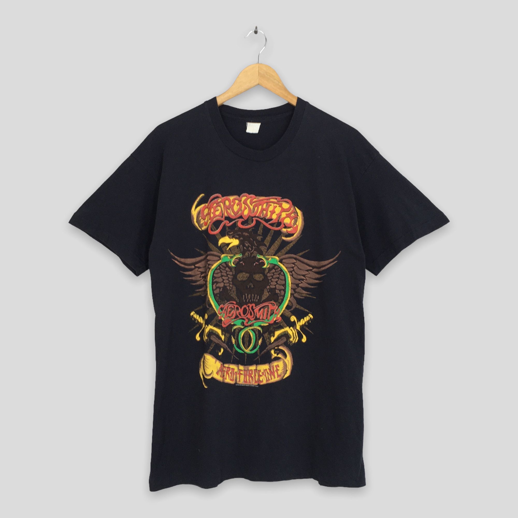 Aerosmith × Band Tees Vintage 90's Aerosmith Bon Jovi Aero Force One Tshirt Medium Size US M / EU 48-50 / 2 - 1 Thumbnail