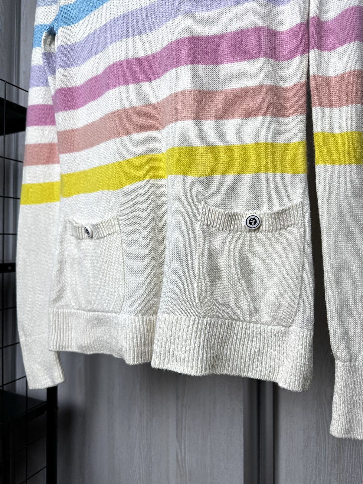 Chanel CHANEL 19c "La Pausa" Striped Multi Cashmere sweater Jumper Size XS / US 0-2 / IT 36-38 - 5 Thumbnail