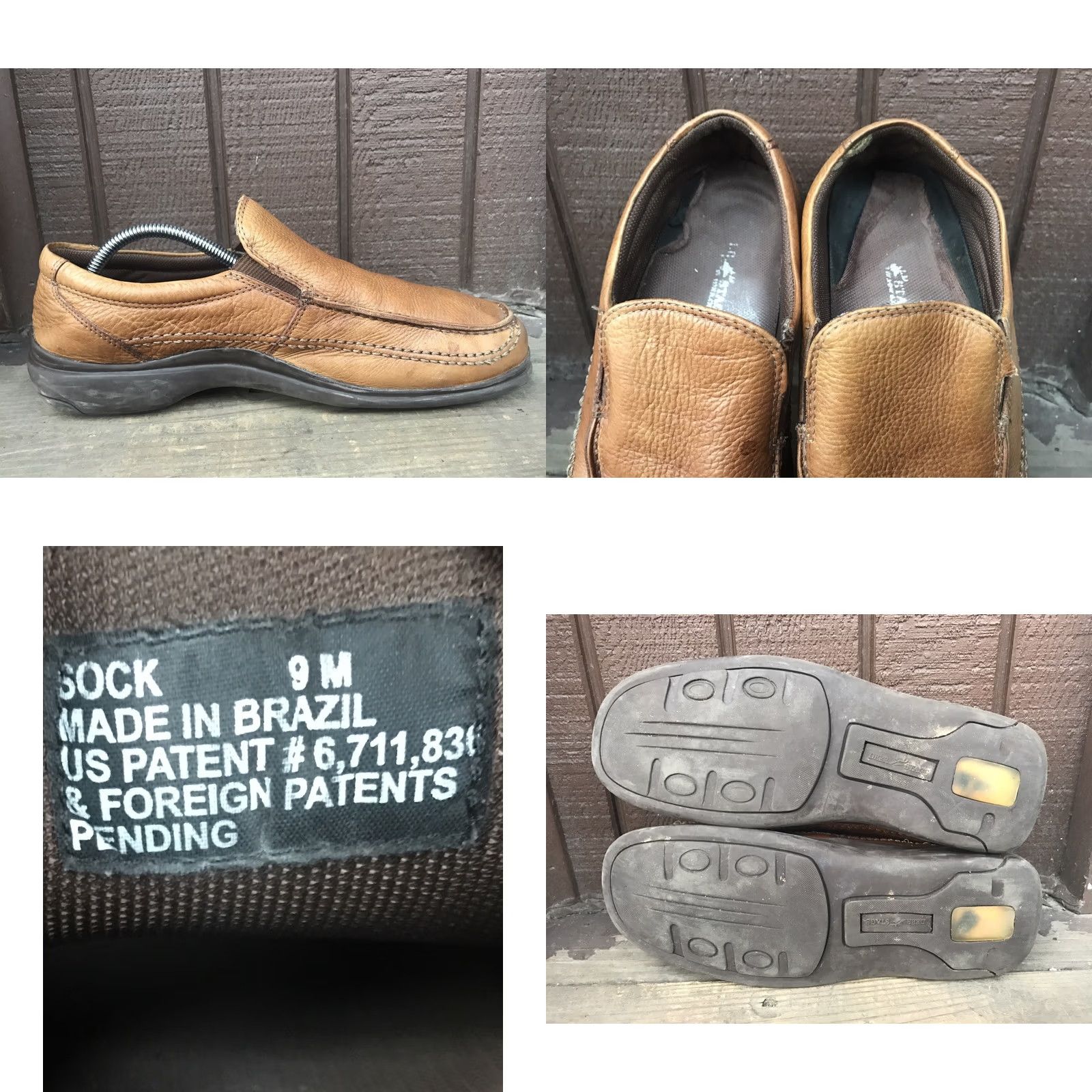 Vintage Deer Stags Sock Mens Size 9M Brown Leather Moc Toe Casual Loafers Slip Ons-502 Shoes Size ONE SIZE - 8 Thumbnail