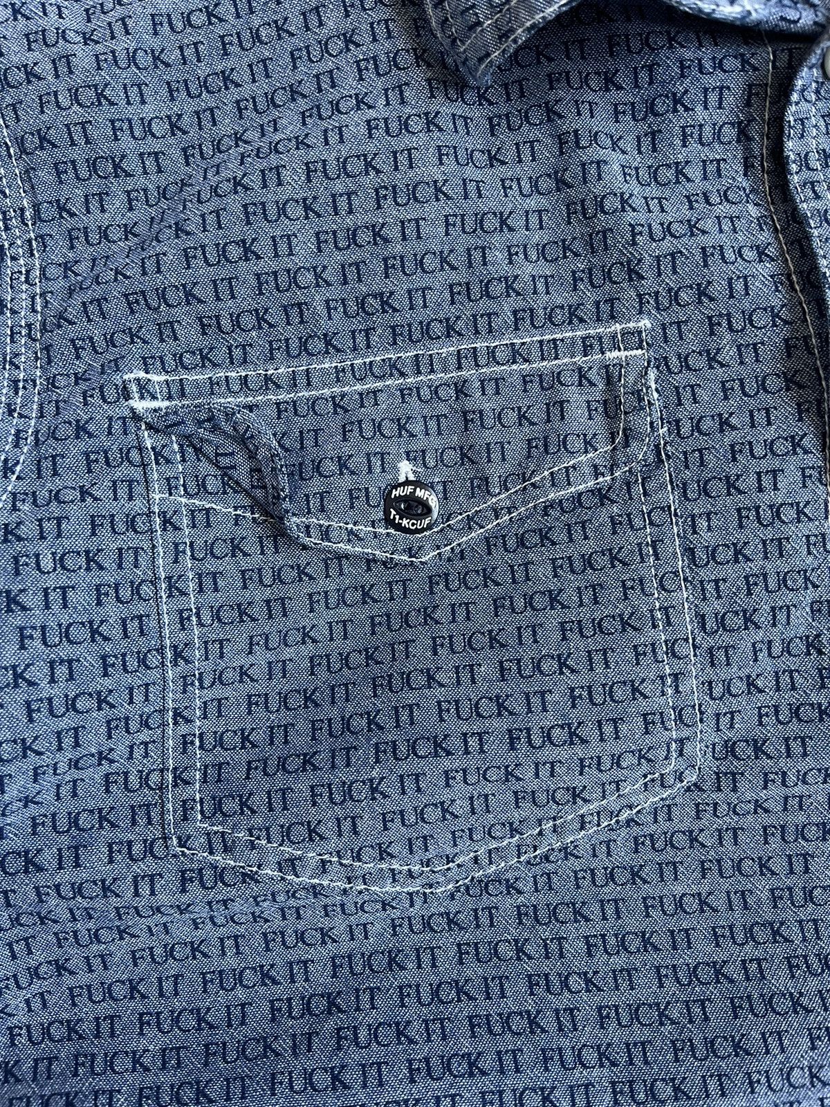 Huf × Thrasher HUF Unisex Blue Chambray Workwear Cat Eye Button Up Shirt Size US M / EU 48-50 / 2 - 2 Thumbnail