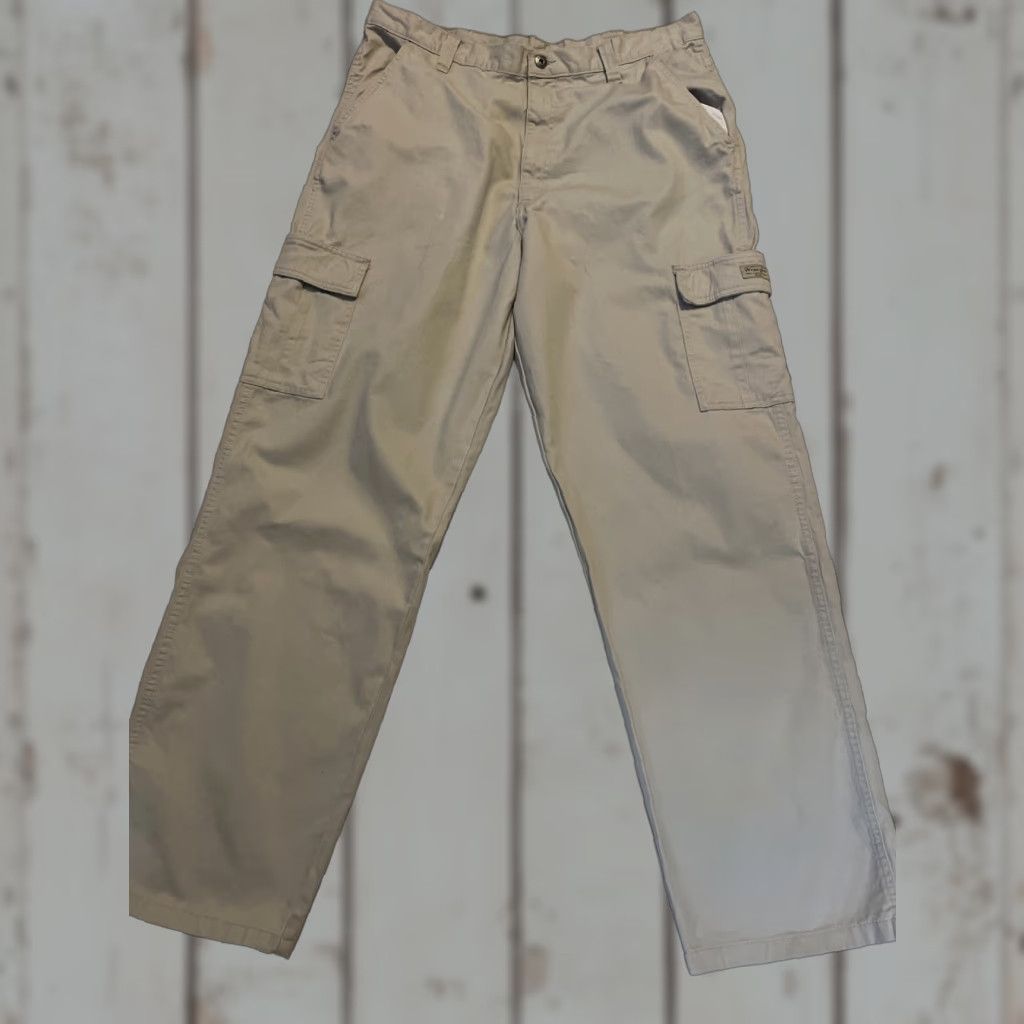 Wrangler WRANGLER Beige Cargo Pants Men's 38x34 100% Cotton Twill Casual Workwear Size US 38 / EU 54 - 1 Thumbnail