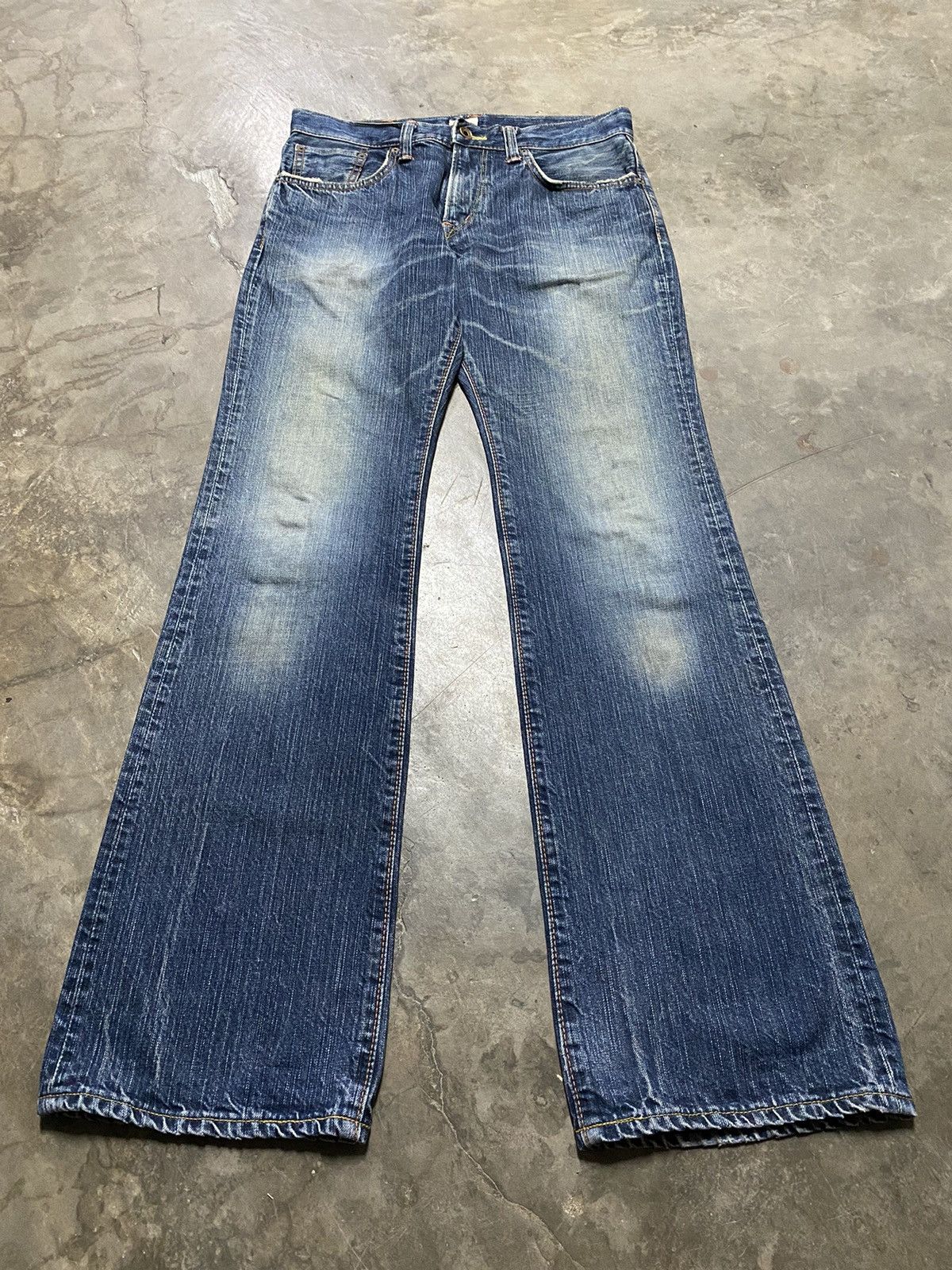 Edwin × If Six Was Nine × Tornado Mart Flare Jeans Vintage Edwin Distressed Denim @act231 Size US 30 / EU 46 - 6 Thumbnail