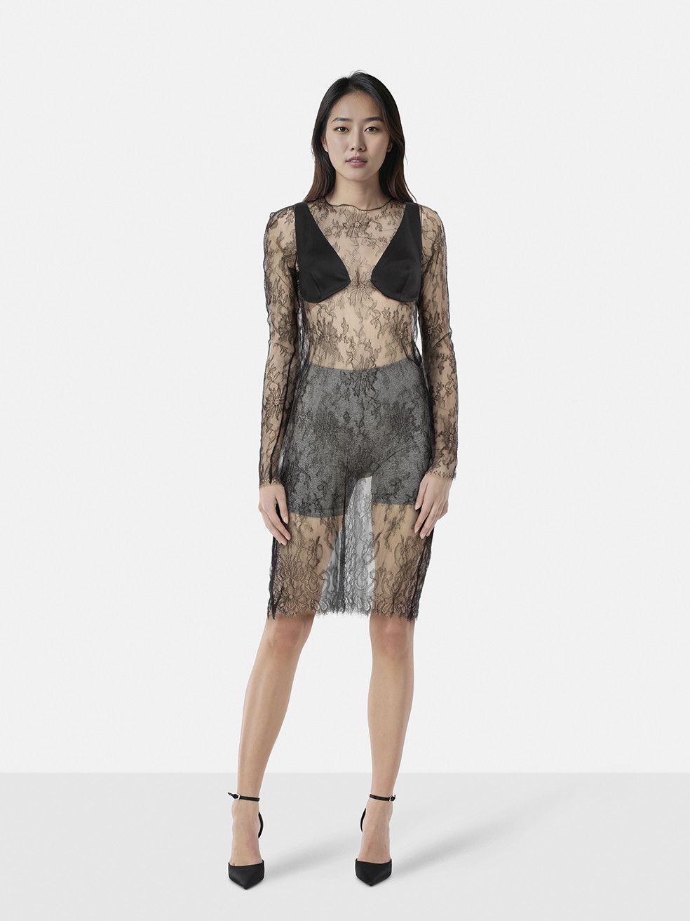 La Perla Black Lace Sheer Lingerie Dress Size M / US 6-8 / IT 42-44 - 1 Thumbnail