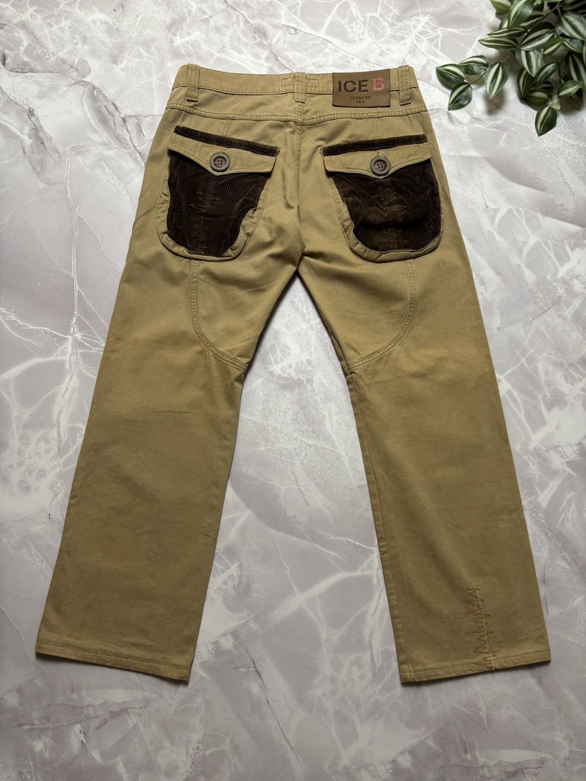 Iceberg Iceberg ICE B Corduroy Pockets Pants Vintage Brown Mens 33 Size US 33 - 9 Thumbnail