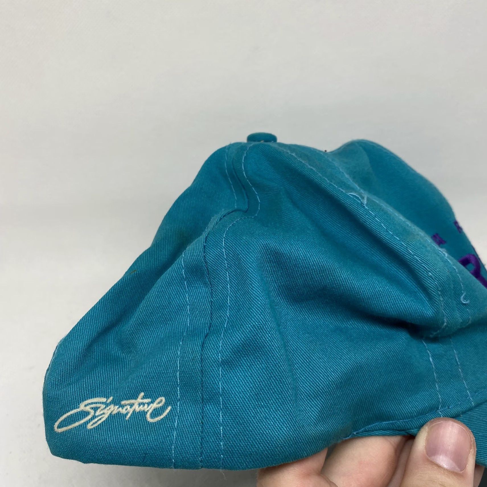 NBA VINTAGE Charlotte Hornets Hat 90s NBA Snapback Baseball Cap Blue Adjustable Unisex Adults Womens? Size ONE SIZE - 4 Thumbnail