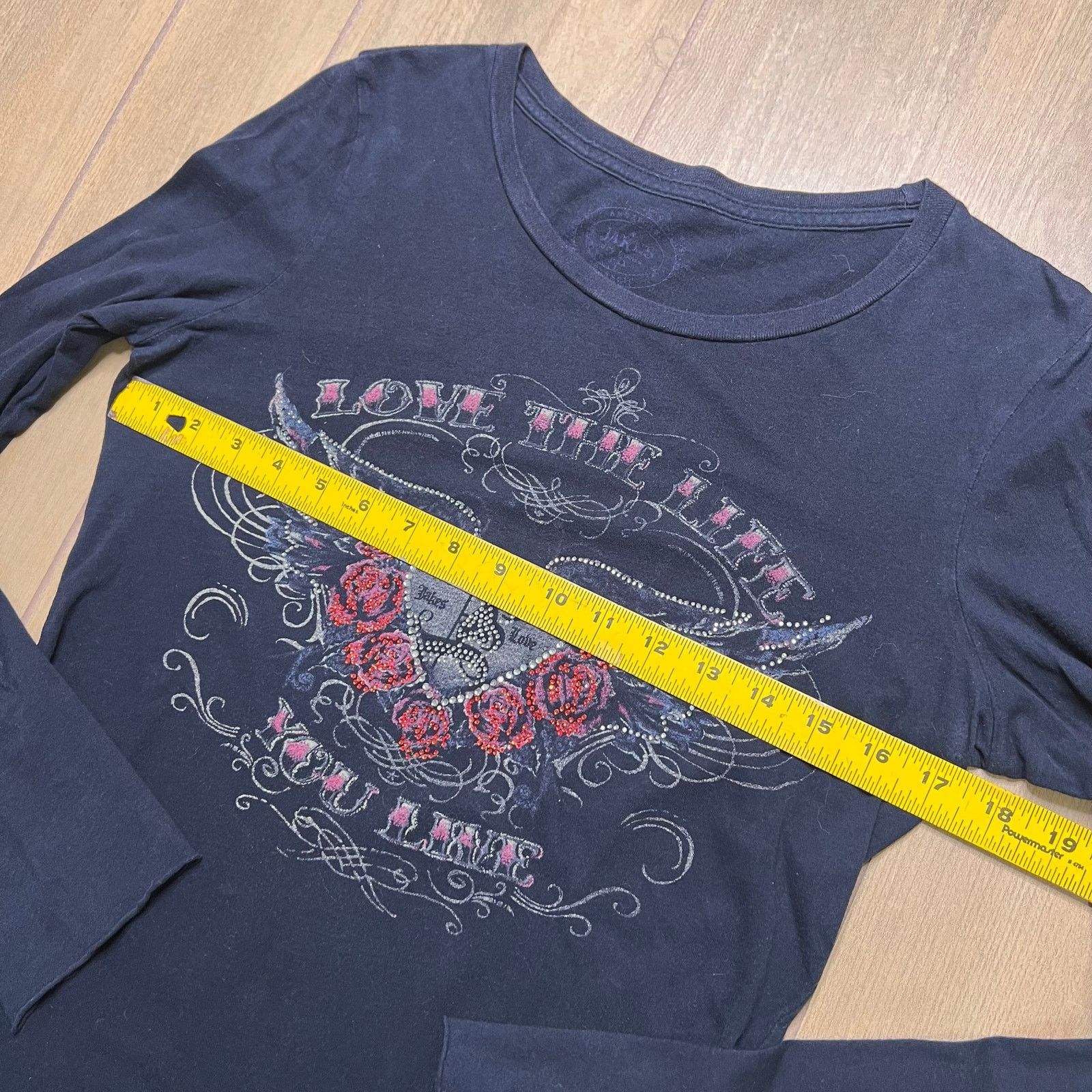 Vintage Vintage Jake's Rhinestone Love Long Sleeve Women Sz L Y2K Size US L / EU 52-54 / 3 - 6 Thumbnail
