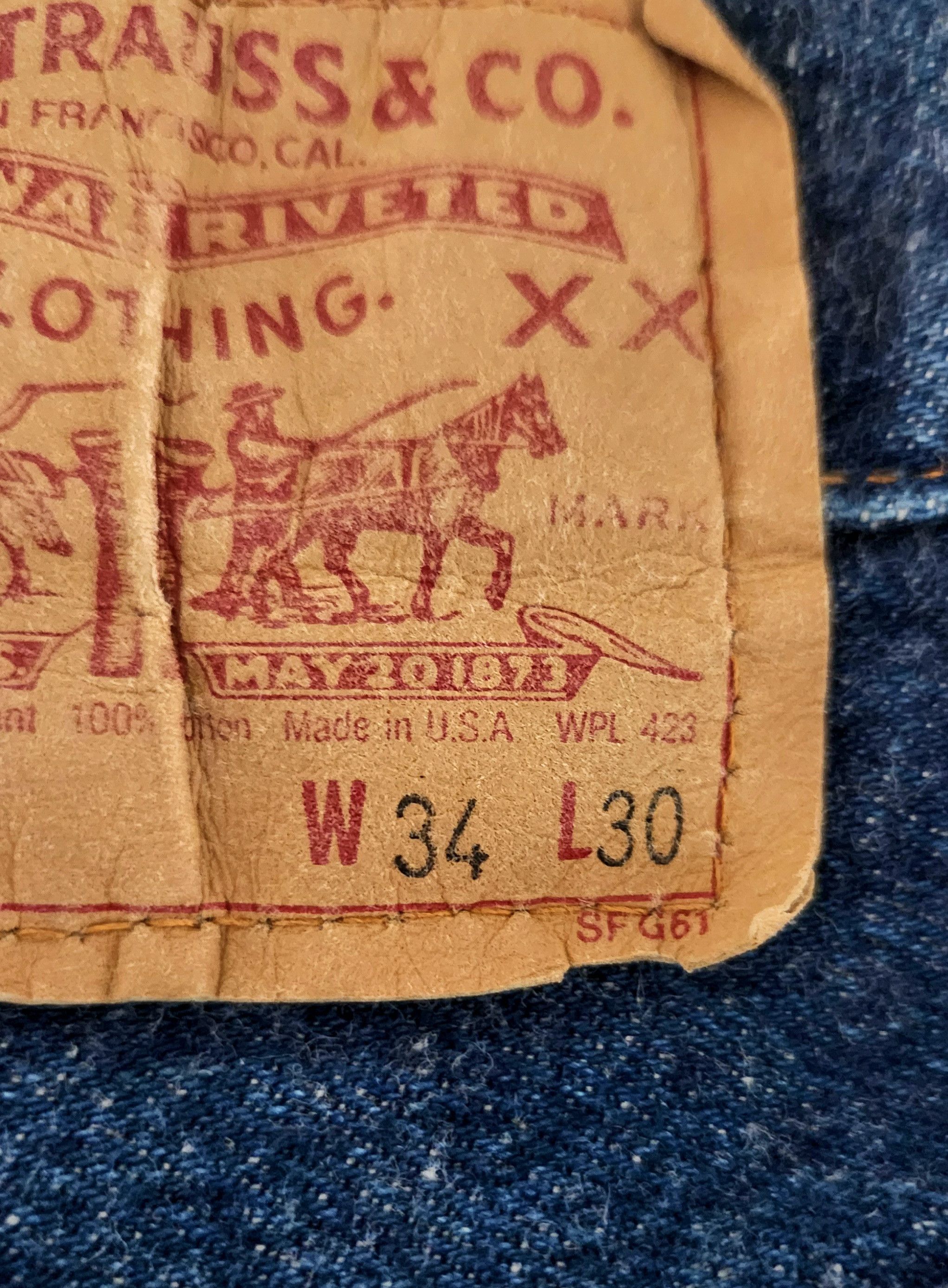 Levi's × Vintage Levi's True Vintage 501 XX USA Made VTG Red Tab OG Blue 34 Size US 34 / EU 50 - 19 Thumbnail