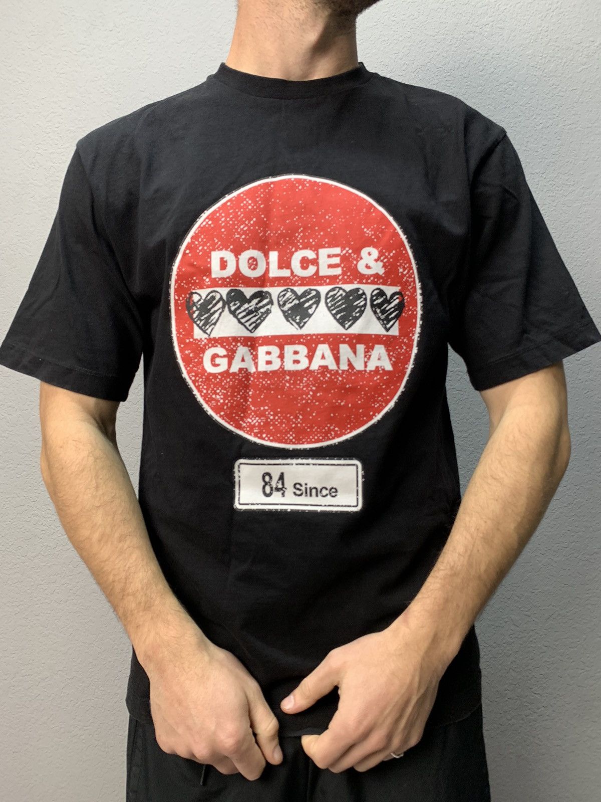 Dolce & Gabbana Vintage Dolce&Gabbana tee grey distressed centr logo faded Size US S / EU 44-46 / 1 - 2 Thumbnail