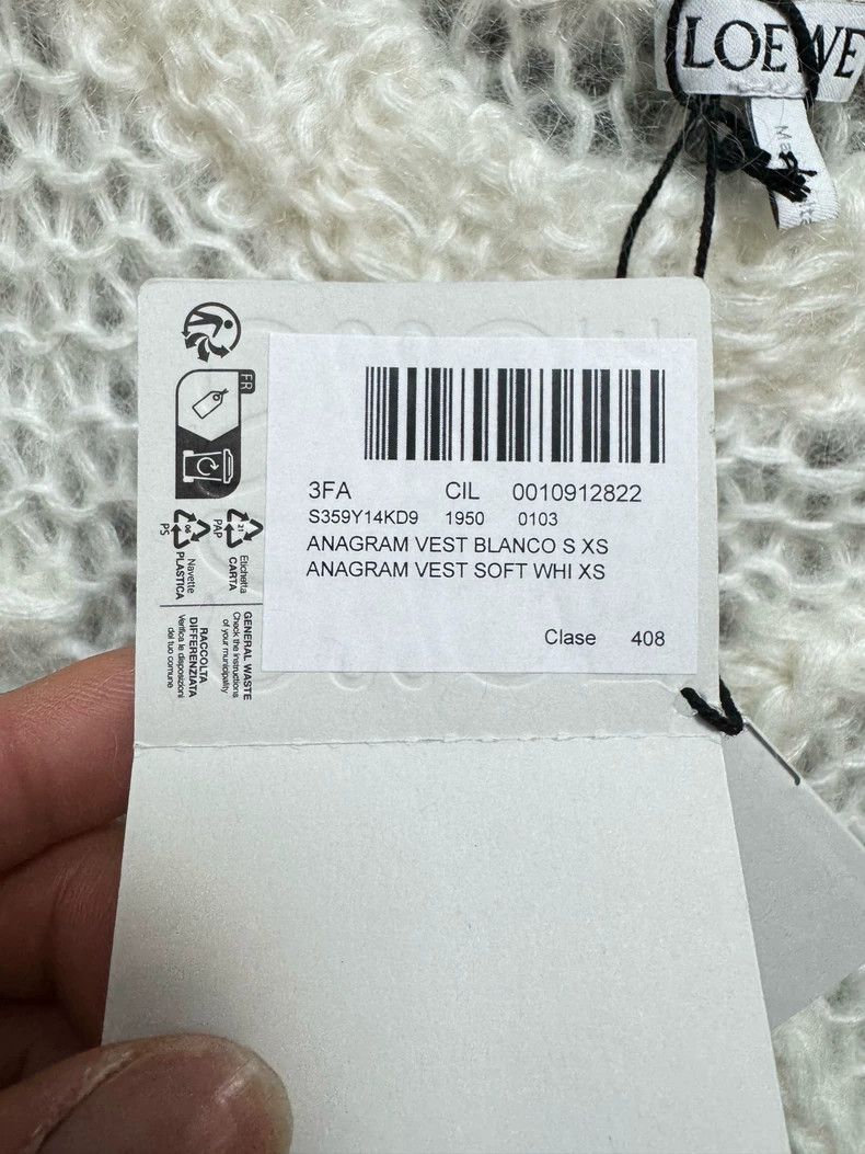 Loewe LOEWE White embroidered logo knit vest Size XS / US 0-2 / IT 36-38 - 7 Thumbnail