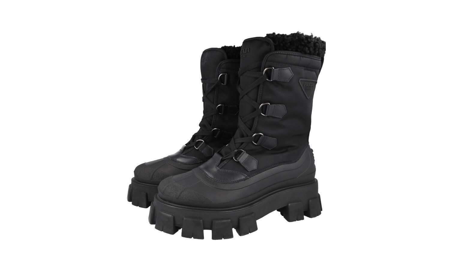 Prada PRADA Monolith FUR LINED Winter Snow Boots Size US 8 / EU 41 - 1 Thumbnail
