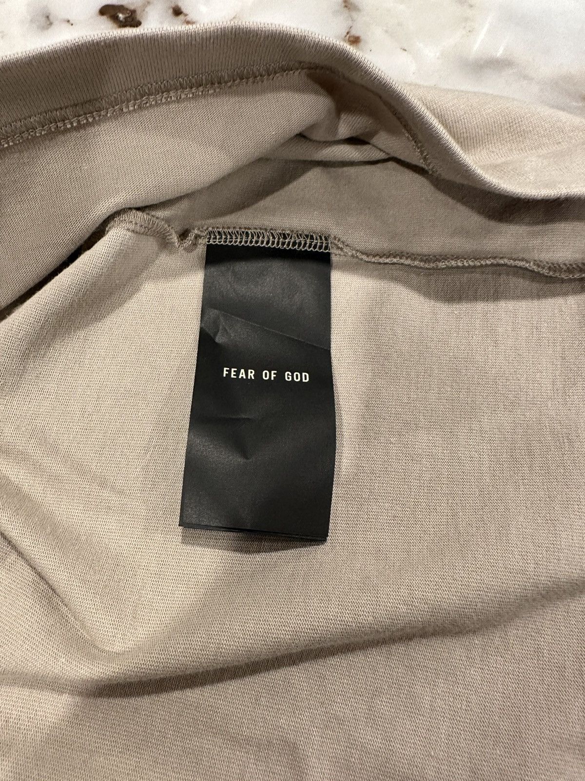 Fear of God FEAR OF GOD Beige Flocked T-Shirt Small Size US S / EU 44-46 / 1 - 6 Thumbnail