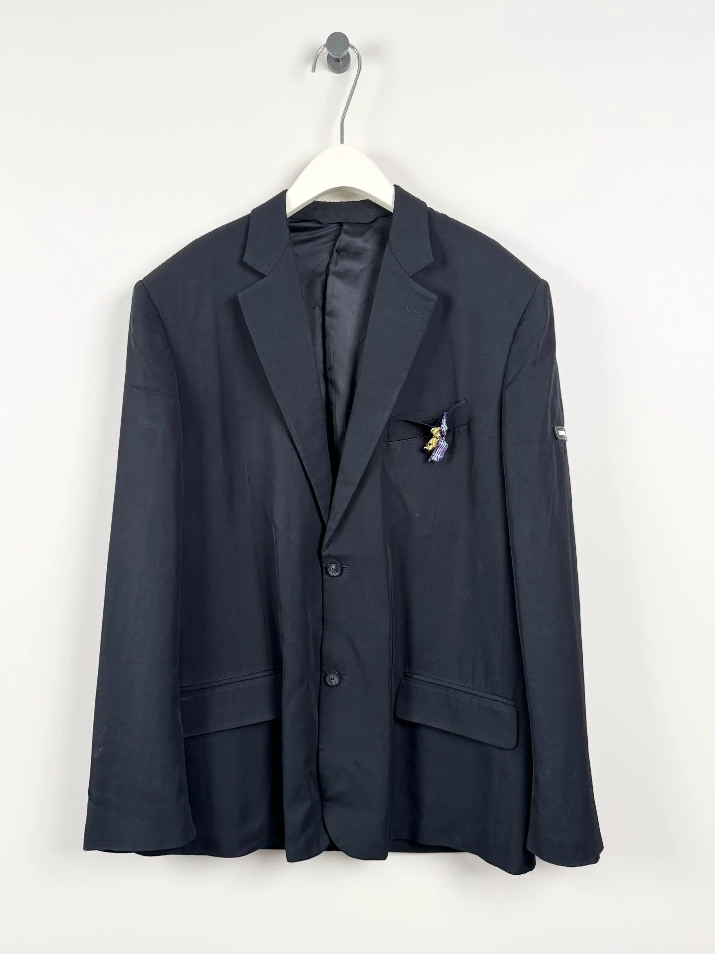 Balenciaga Balenciaga Logo Sleeve Blazer Size 44 - dmc Size US L / EU 52-54 / 3 - 1 Thumbnail