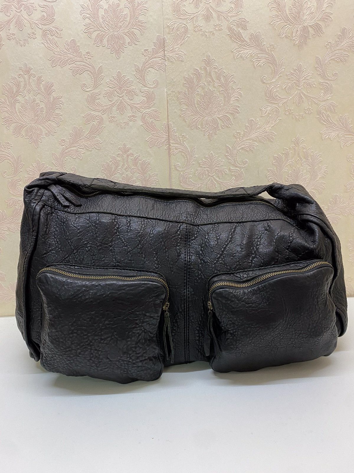 Japanese Brand O’S Style Multipocket Leather Black Bag Size ONE SIZE - 3 Thumbnail