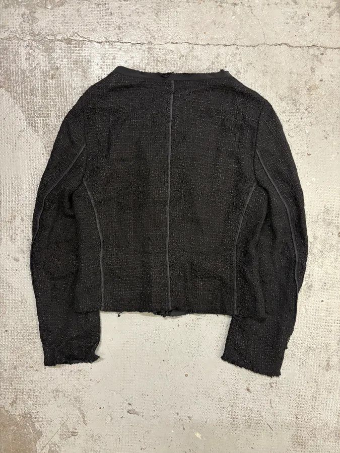 Prada FW2008 Prada Black Bouclé Chain-Front Blazer Jacket Size S / US 4 / IT 40 - 5 Thumbnail