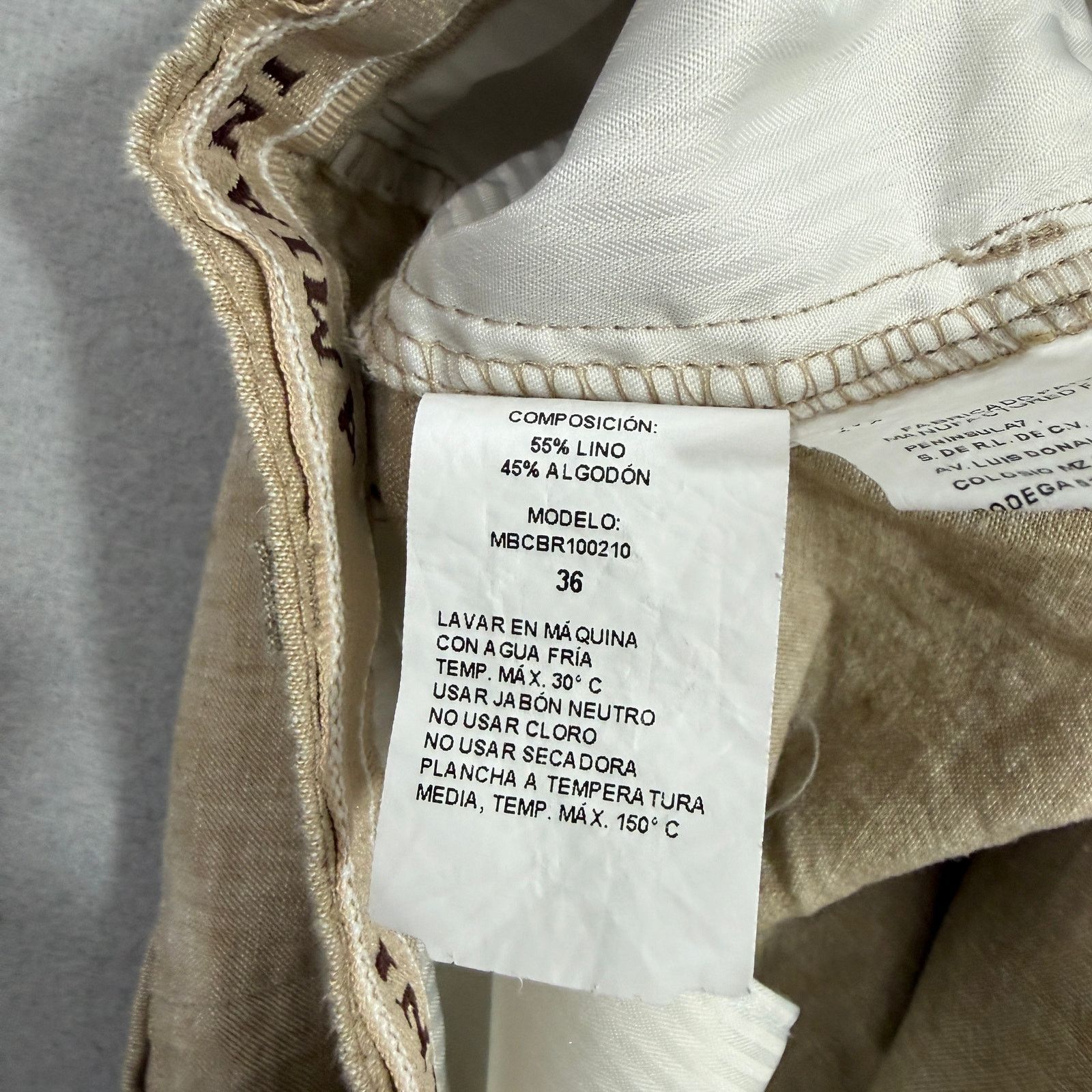 Armani Exchange Armani Exchange Shorts 36 Tan 12" Inseam A/X Linen Blend Size US 36 / EU 52 - 5 Thumbnail