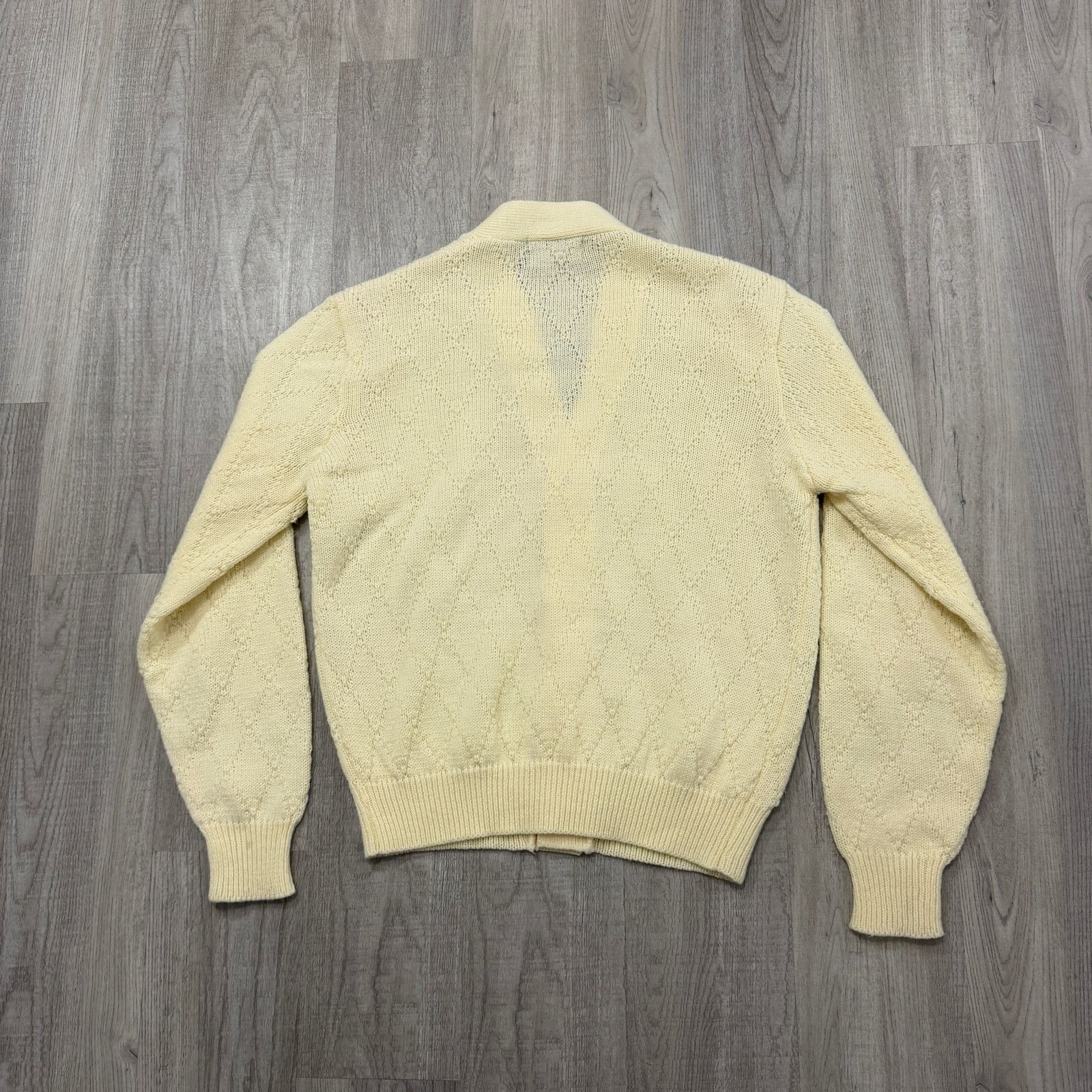 Vintage Vintage John Blair Cardigan Sweater Men's Medium Cream 70s Size US M / EU 48-50 / 2 - 7 Thumbnail