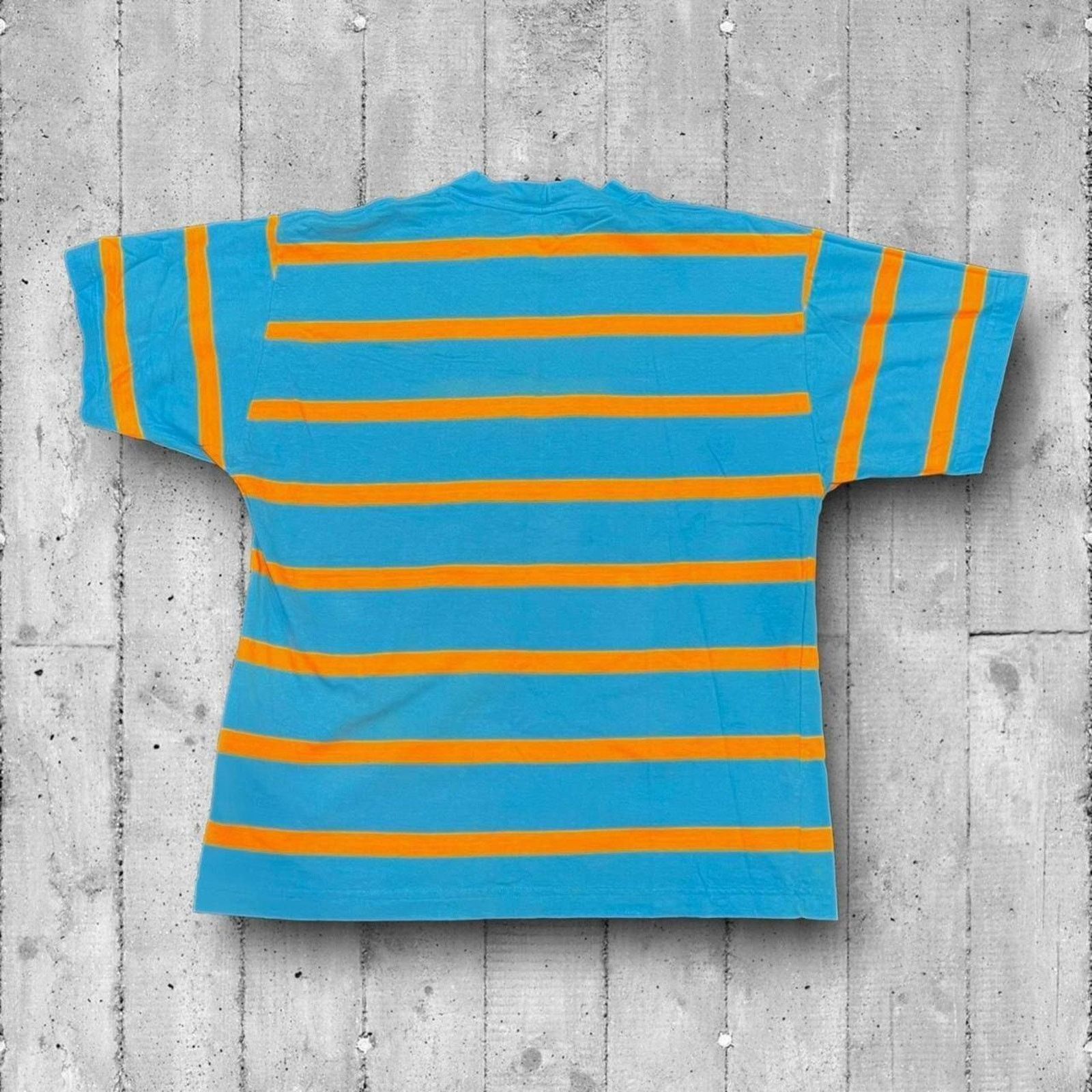 Guess Vintage 90s GUESS Jeans USA Spell Out Striped Tee - Marciano Size US S / EU 44-46 / 1 - 3 Thumbnail