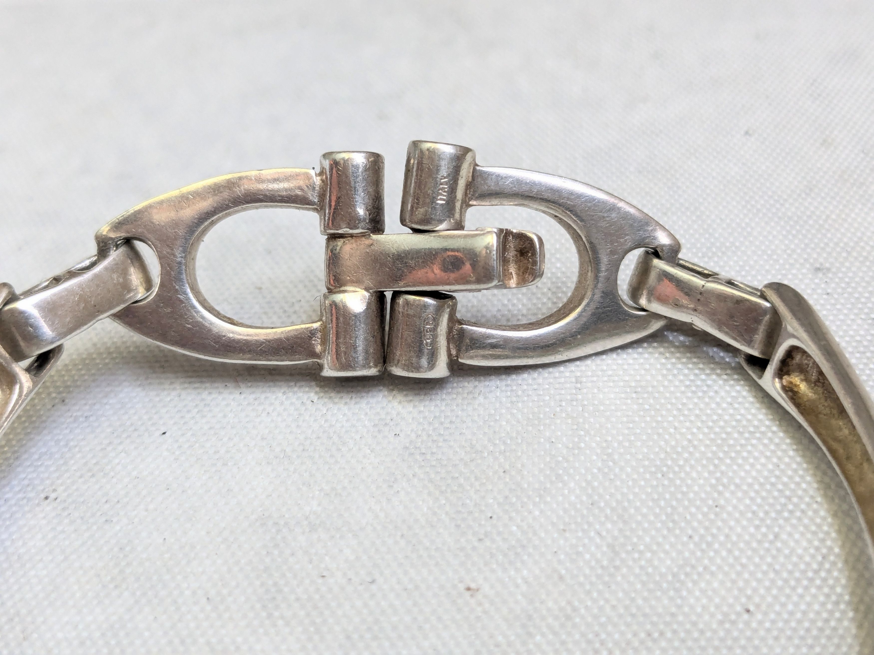 Jewelry Vintage Sterling Silver Bracelet Equestrian 6.75" Size ONE SIZE - 10 Thumbnail