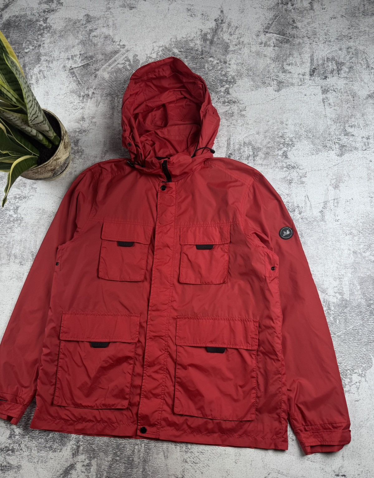 Vintage Peaceful Hooligan Dudley Red Zip Men’s XL Nylon Pocket Jacket Winderbreaker Size US XL / EU 56 / 4 - 3 Thumbnail