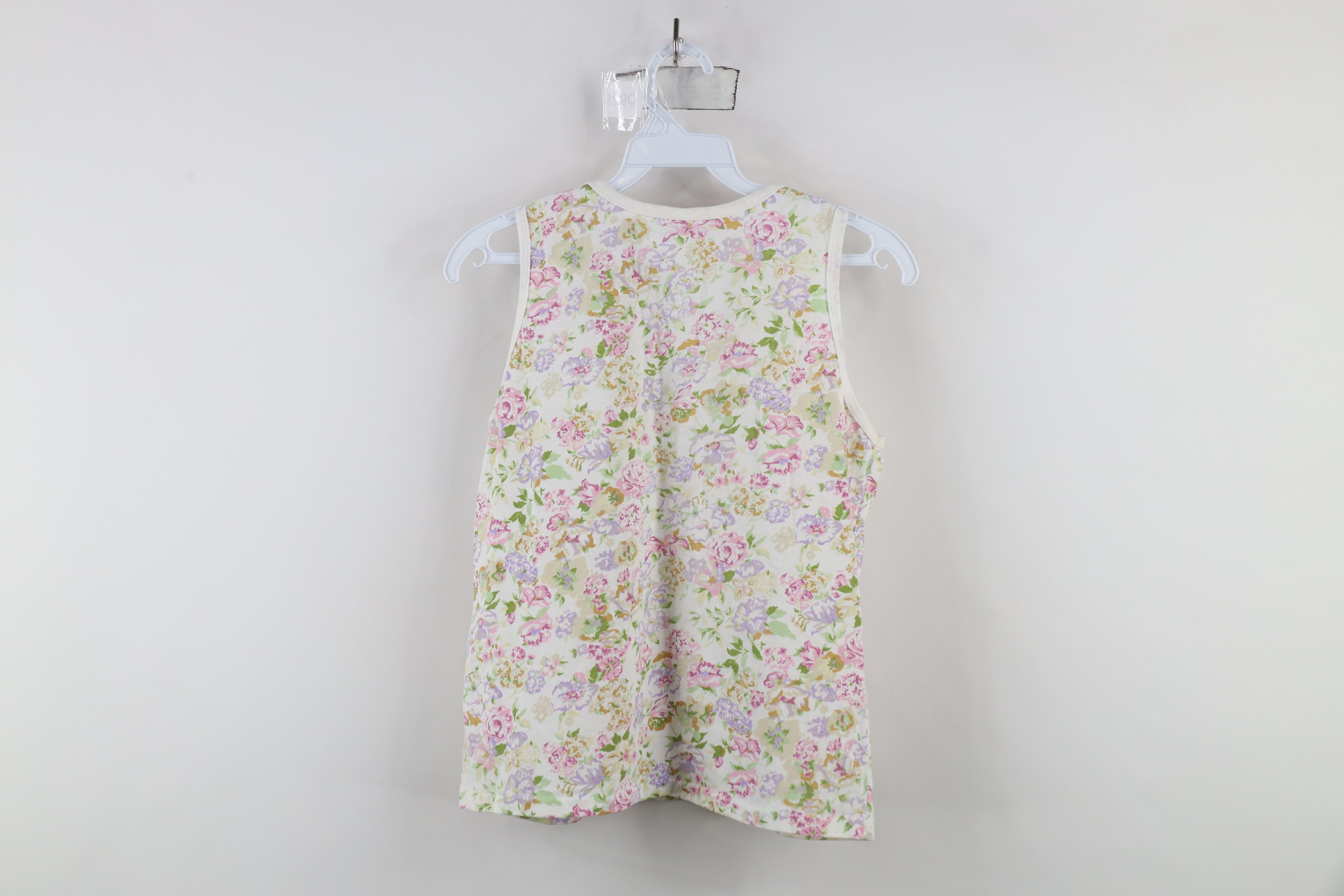 Vintage Vintage 90s Streetwear Floral Flower Tank Top T-Shirt USA Size L / US 10 / IT 46 - 10 Thumbnail