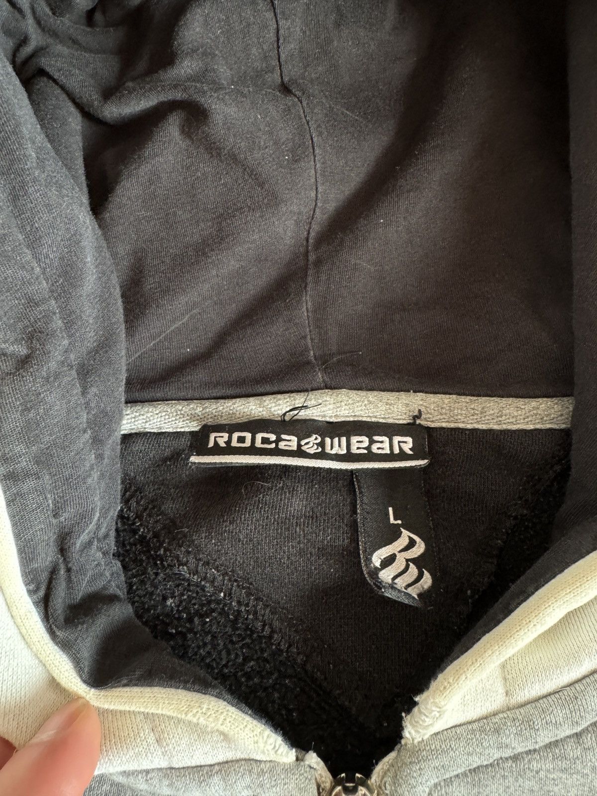Rap Tees × Rocawear × Vintage Rocawear Hip Hop Brand Vintage Logo Boxy Zip Hoodie Rap Size US L / EU 52-54 / 3 - 4 Thumbnail