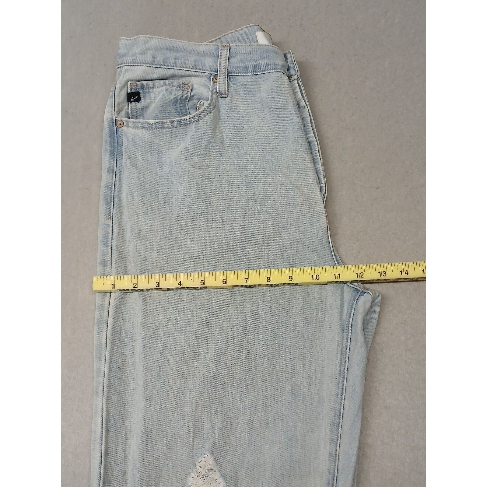 Kancan USA KanCan (13/30) Vintage Mid Rise Wide Leg Light Denim Jeans Size 32" / US 10 / IT 46 - 5 Thumbnail