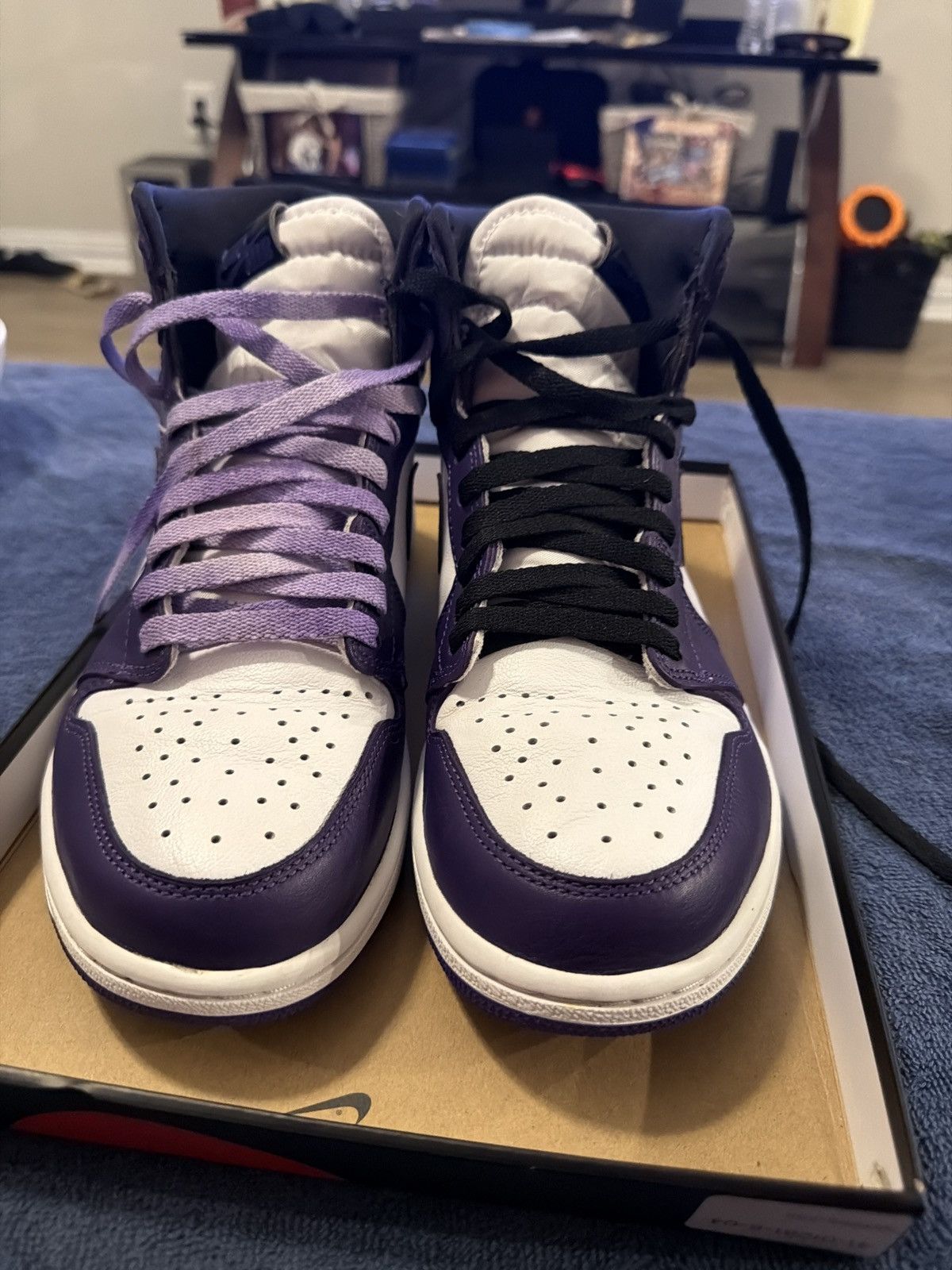 Nike Air jordan 1 court purple Size US 9 / EU 42 - 4 Thumbnail