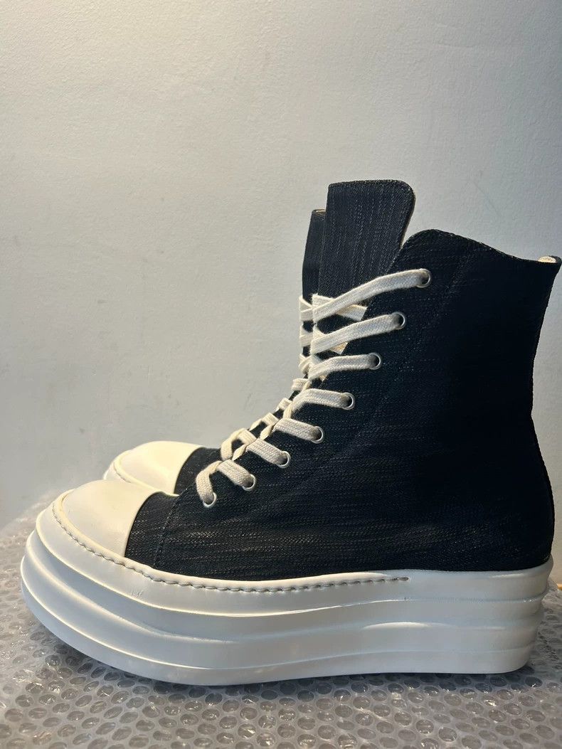 Rick Owens Rick Owens Wax surface thick-bottom double-layer double-li Size US 10 / EU 43 - 1 Thumbnail