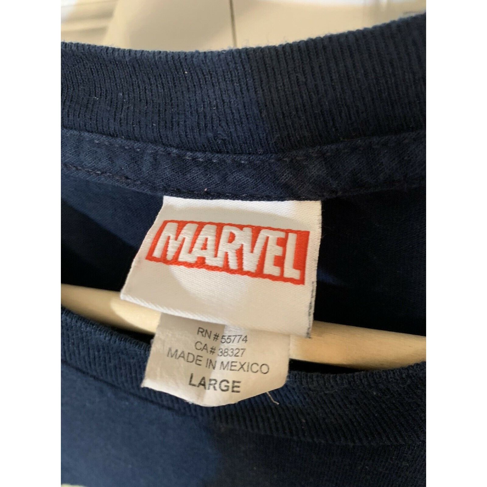 Marvel Comics Marvel Captain America Freedom Men’s Sz L Navy Blue Graphic Size US L / EU 52-54 / 3 - 2 Thumbnail
