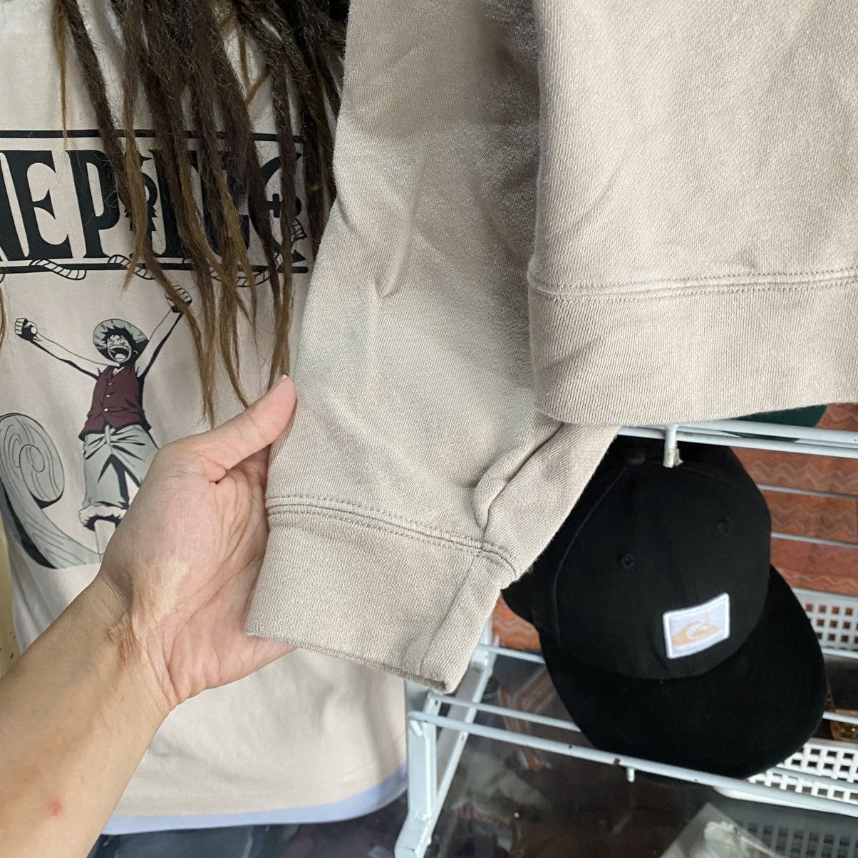 agnes b. To b. by agnès b. Beige Cropped Hoodie Sweatshirt Size S / US 4 / IT 40 - 4 Thumbnail