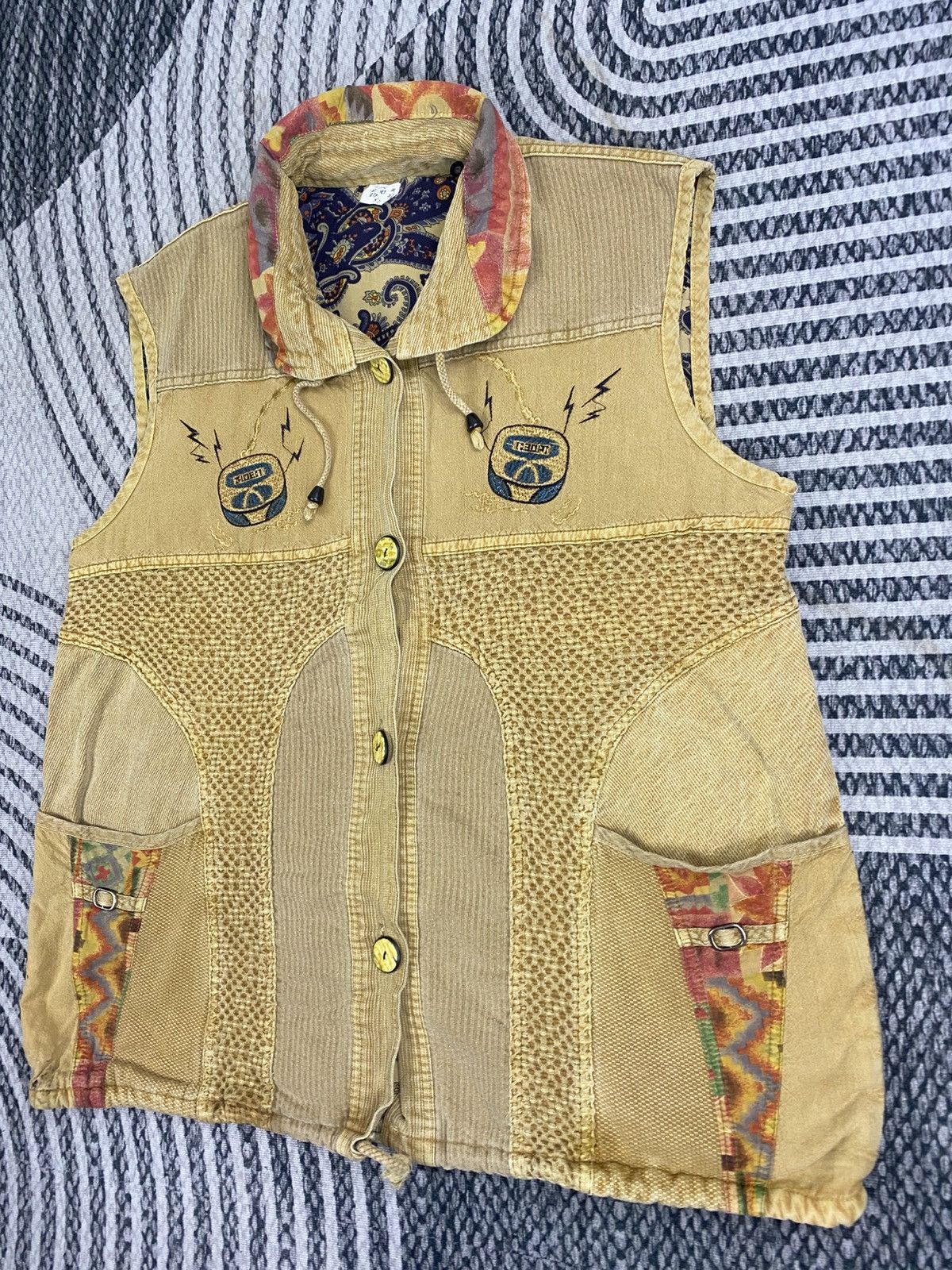 Japanese Brand Vtg Japanese Artisan Patchwork Utility Boho Boro Inspired Size US M / EU 48-50 / 2 - 4 Thumbnail