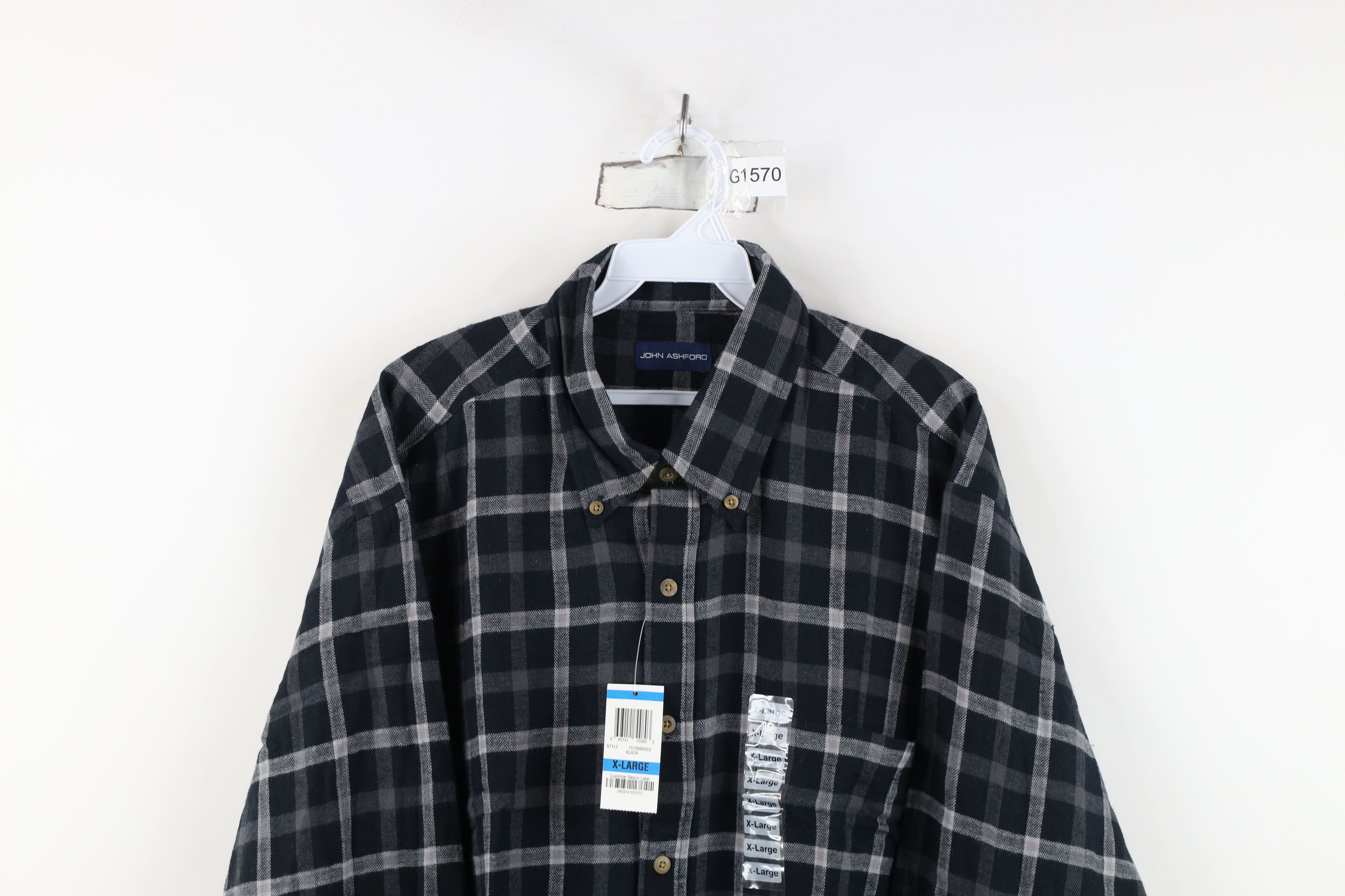 Vintage Deadstock Vintage Y2K Streetwear Flannel Button Down Shirt Size US XL / EU 56 / 4 - 2 Thumbnail