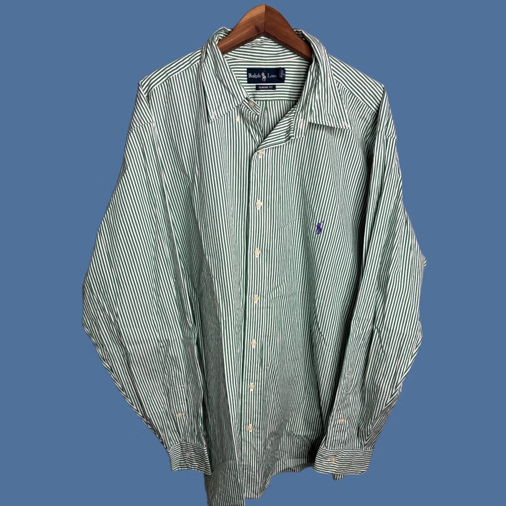 Polo Ralph Lauren Ralph Lauren Shirt Mens 2XB Classic Fit Striped Pony Short Sleeve Button Up 6384 Size US XXL / EU 58 / 5 - 1 Thumbnail
