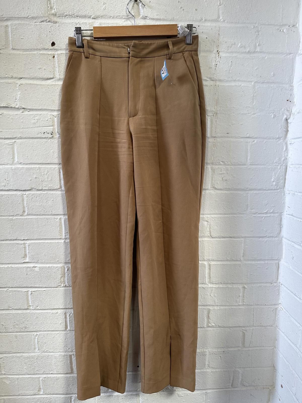 Designer Women's Tan Dress Pants Size 27" / US 4 / IT 40 - 1 Thumbnail