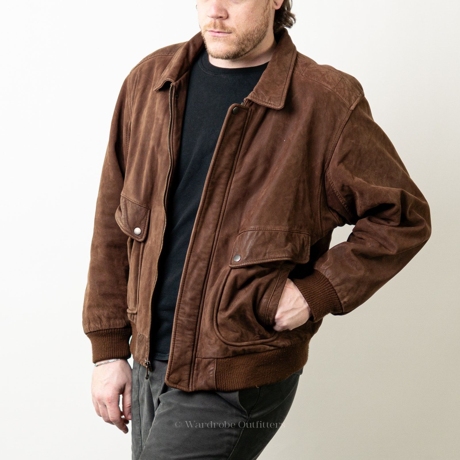 Vintage Vintage 90s Brown Leather Western Jacket - L Size US L / EU 52-54 / 3 - 6 Thumbnail
