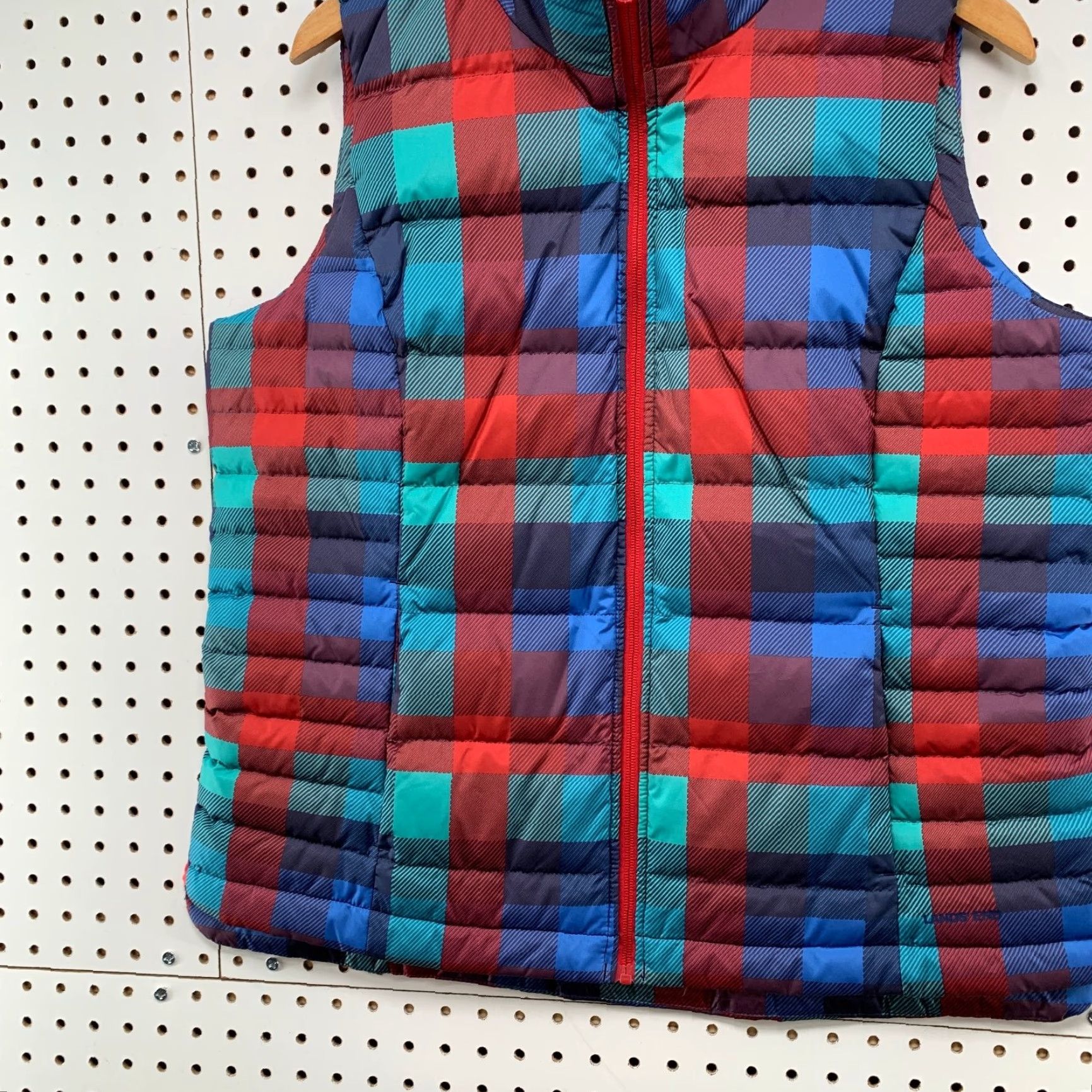 Lands' End Lands End Down Puffer Vest Womens Large Multicolor Plaid Sleeveless Preppy Size L / US 10 / IT 46 - 5 Thumbnail