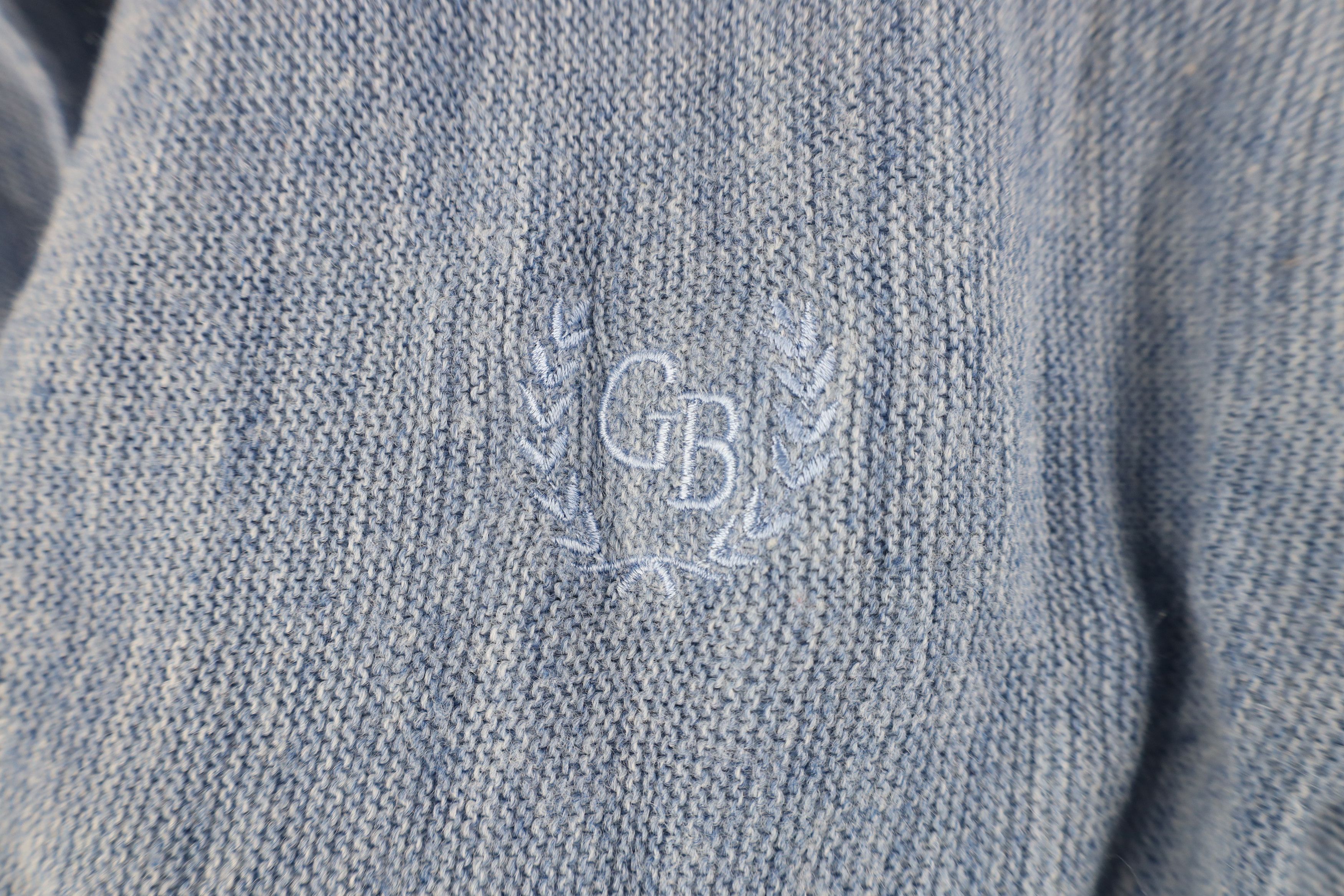 Vintage Vintage 90s Streetwear Ribbed Knit Cardigan Sweater Blue USA Size US S / EU 44-46 / 1 - 4 Thumbnail