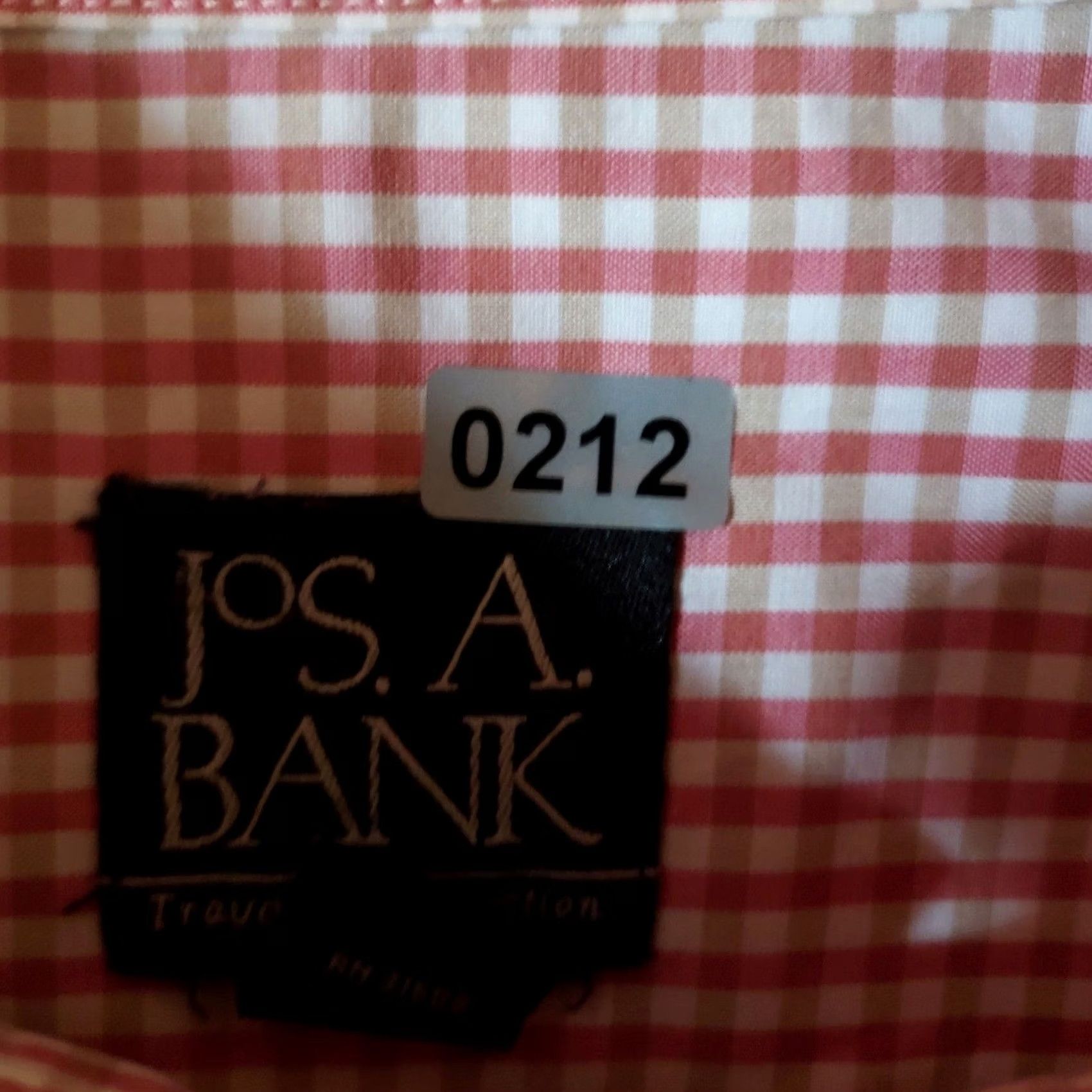 Jos. A. Bank Jos A Bank Dress Shirt Red Plaid Button Up Cotto 2XL Men’s Long Sleeve Collared Travel Shirt Regular Fit Vintage: No Size 48R - 8 Thumbnail
