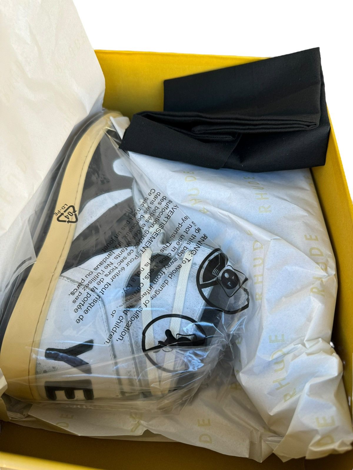 Rhude $640 HELL YEAH Rhecess Vintage Distressed Hi Sneaker Leather Size US 7 / EU 40 - 5 Thumbnail