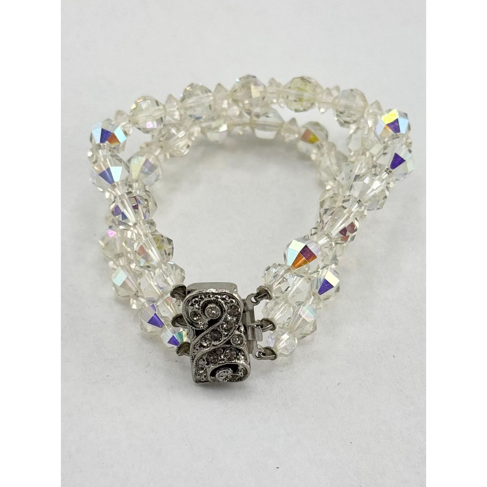 Vintage Vintage estate rhinestone beaded crystal triple strand brace Size ONE SIZE - 3 Thumbnail