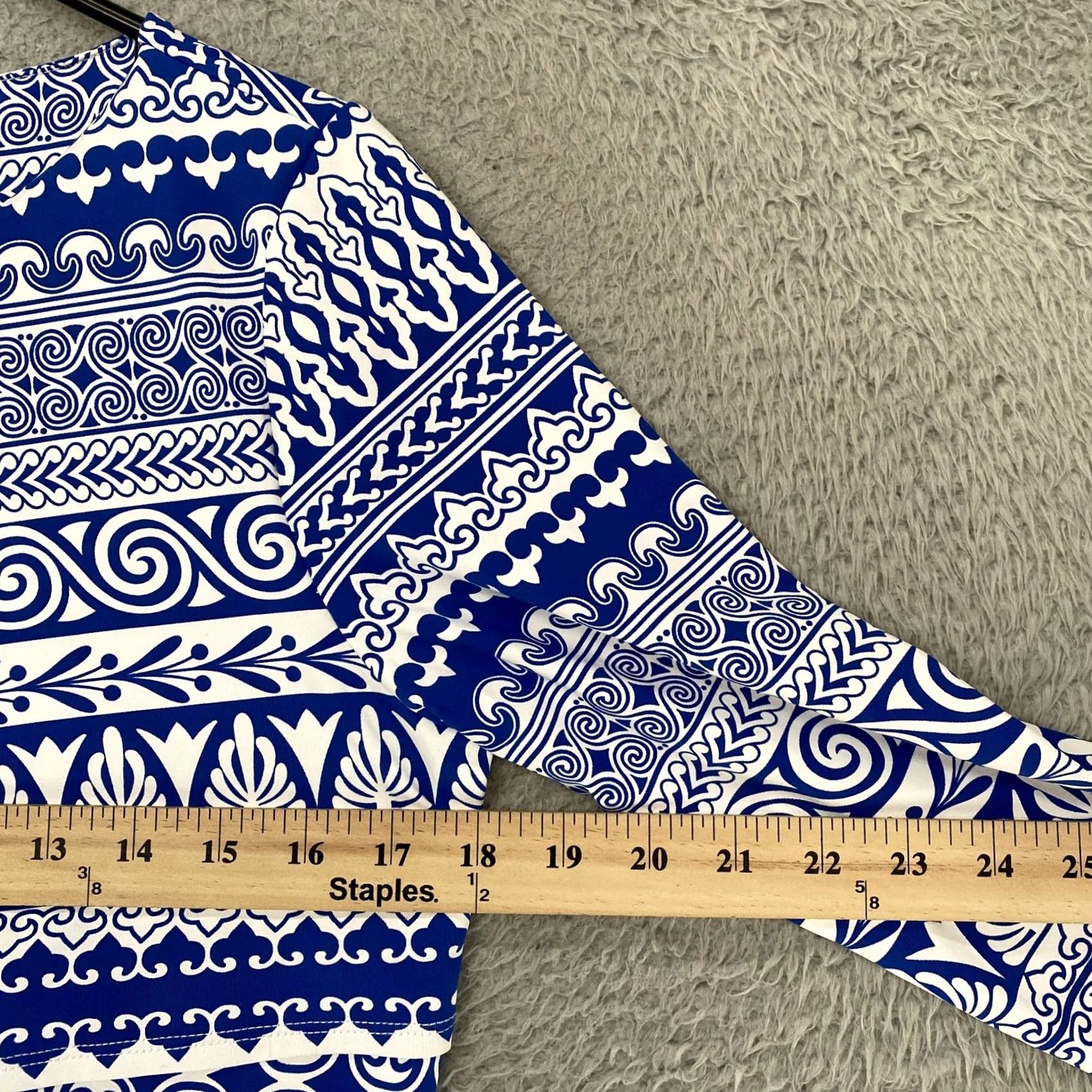 J.McLaughlin J. McLaughlin Dress Womens M Catalina Cloth Geometric 3/4 Sleeve Stretch Shift Size M / US 6-8 / IT 42-44 - 4 Thumbnail