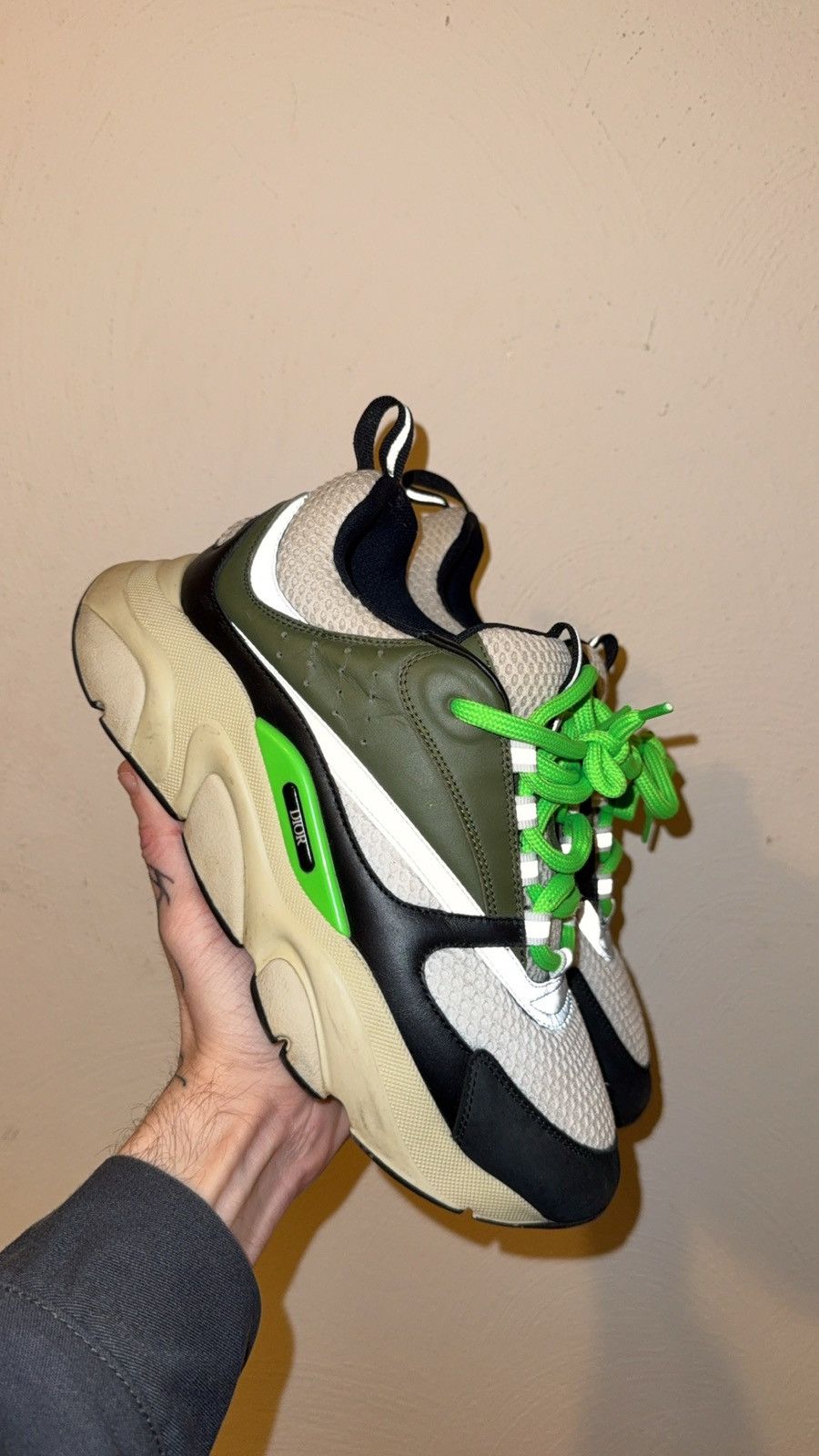 Dior Dior B22 Khaki Pistachio Size US 9 / EU 42 - 1 Thumbnail