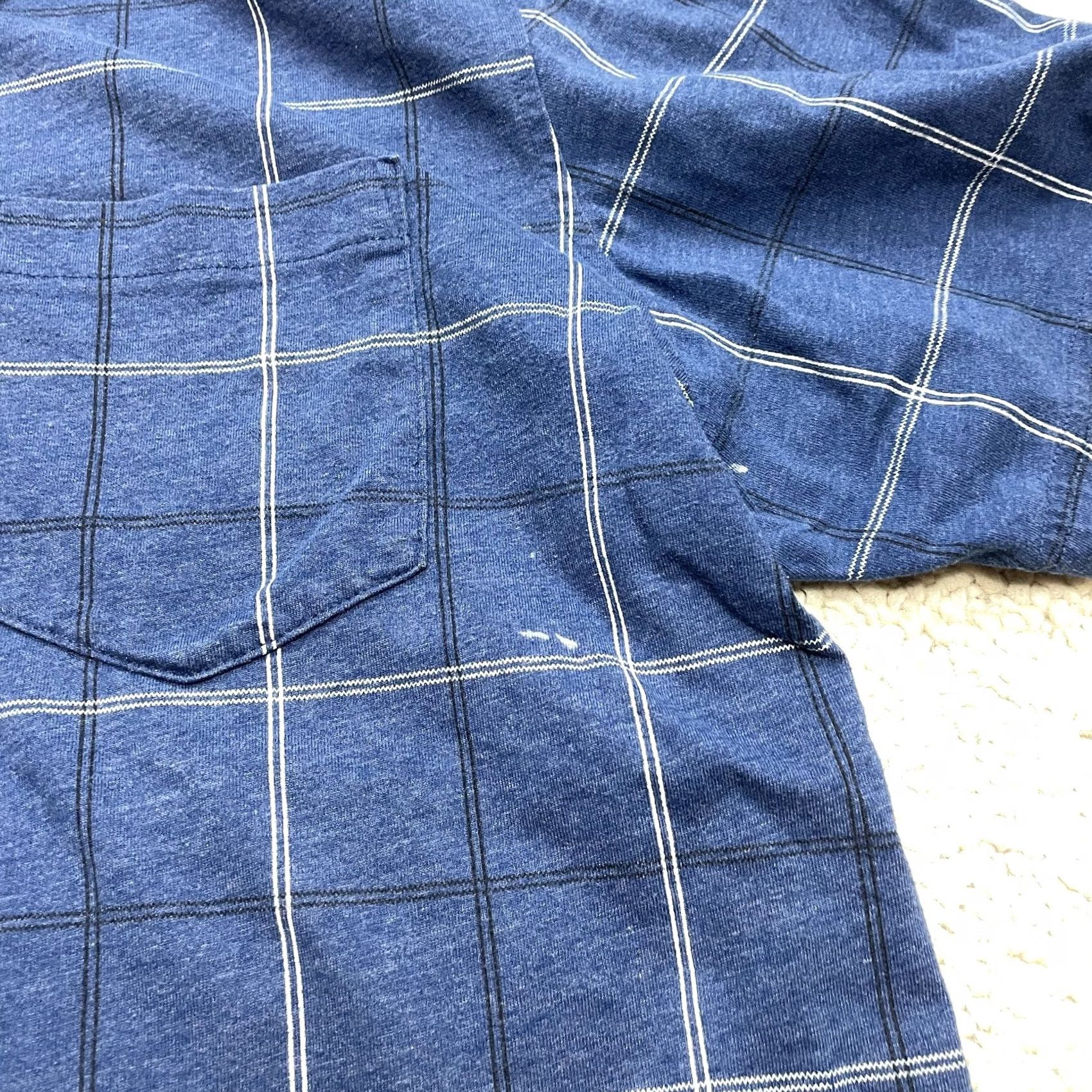 George George Polo Shirt Mens 2XL 2XL Blue Check Short Sleeve Polo Cotton Golf Rugby Casual Shirt Mens Size US XXL / EU 58 / 5 - 7 Thumbnail