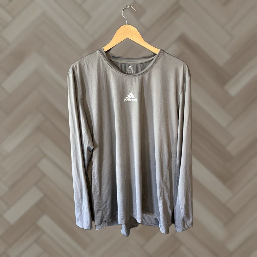 Adidas Adidas Mens Gray Long Sleeve Techfit Primegreen Athletic Shirt 2XL Size US XXL / EU 58 / 5 - 1 Thumbnail