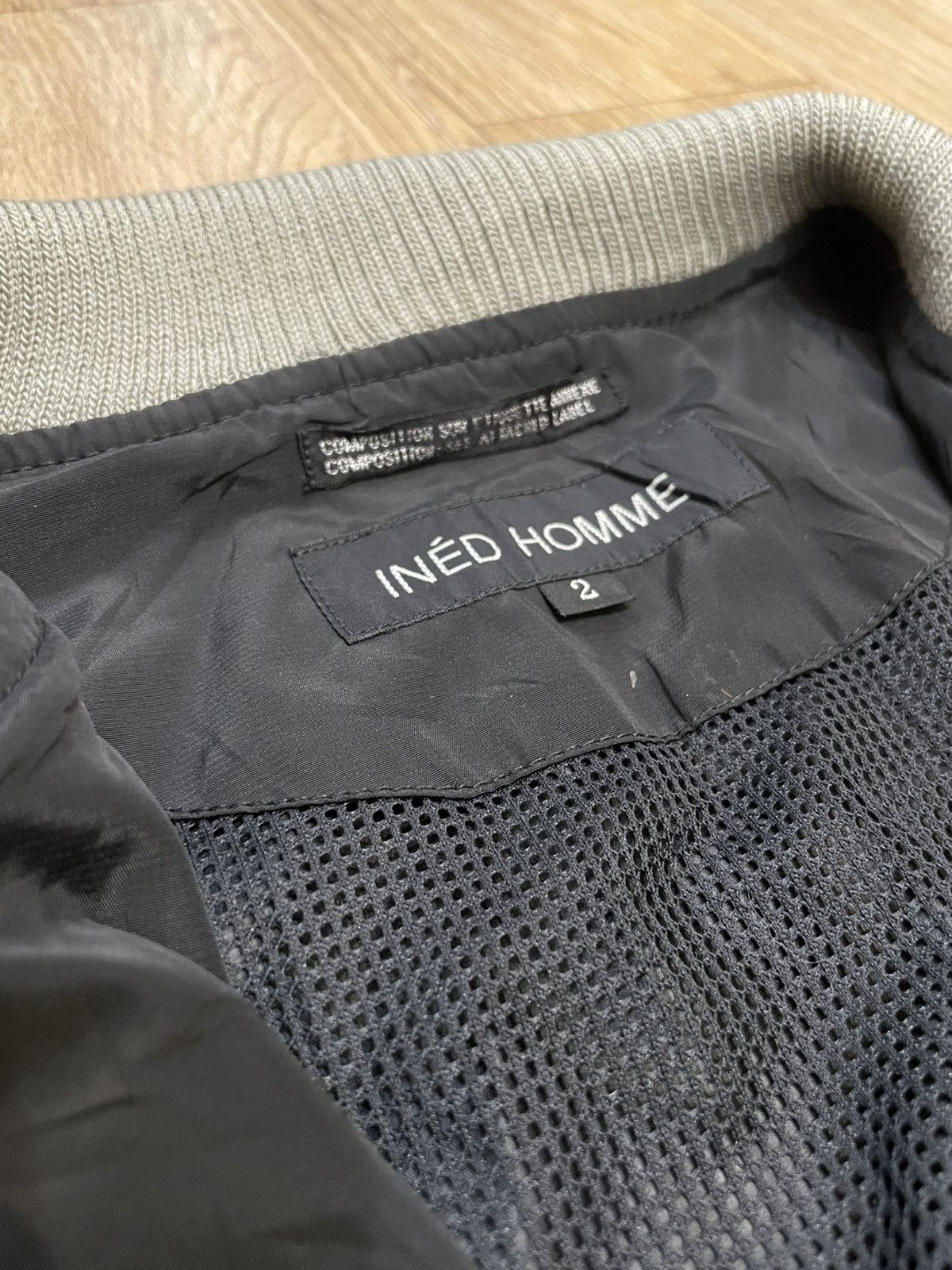Yohji Yamamoto INED HOMME Nylon Varsity Jacket Mesh Lining Snap Button Size US M / EU 48-50 / 2 - 4 Thumbnail