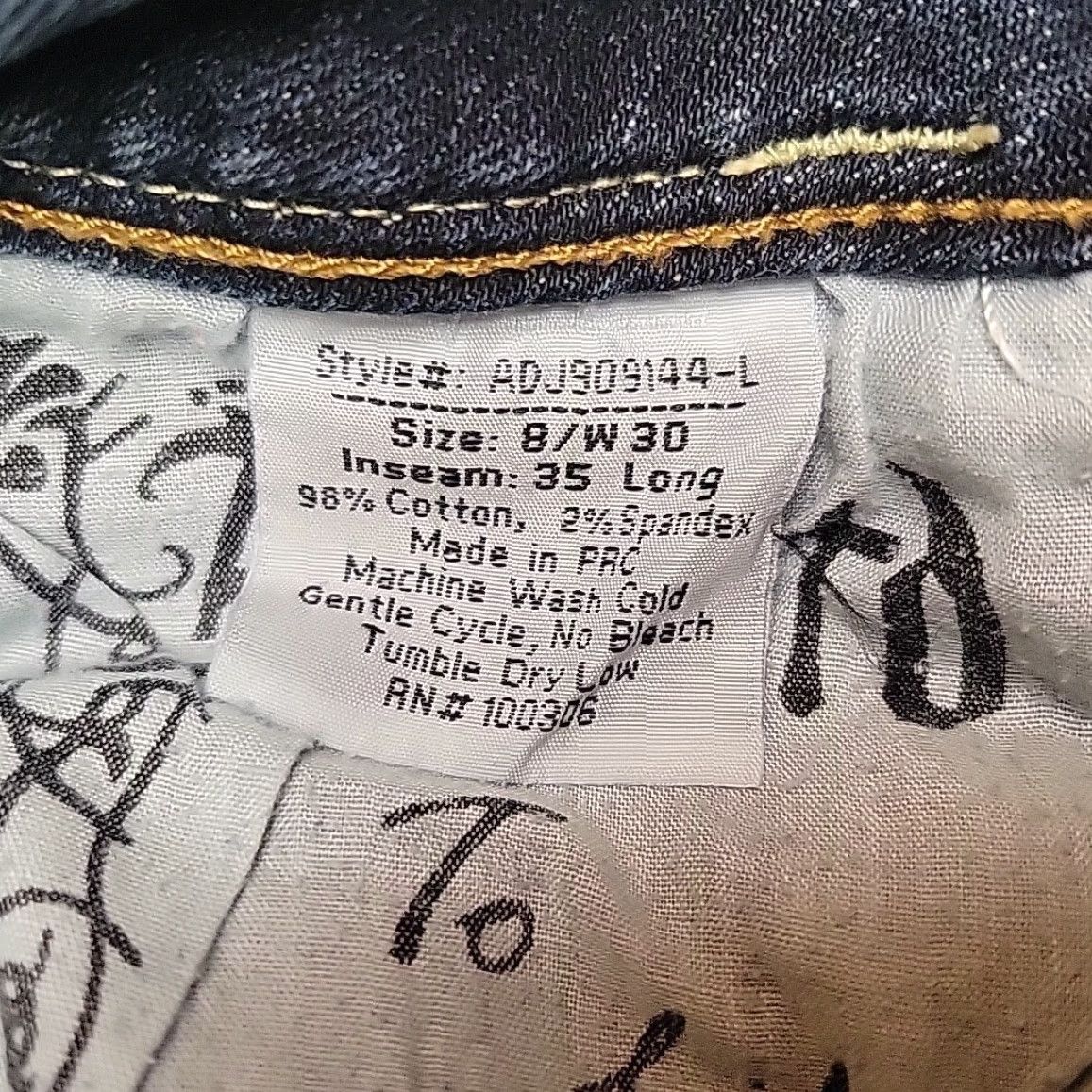 Denime Adiktd Jeans Women 8 Blue Faded Denim Low Rise 5-Pocket Pocket Thick Stitch Cowboy Bootcut Jeans Size 30" / US 8 / IT 44 - 5 Thumbnail