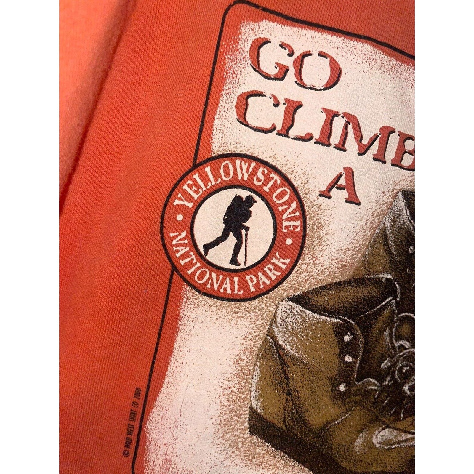 Vintage 2000 Go Climb A Mountain Yellowstone National Park Shirt M Size US M / EU 48-50 / 2 - 5 Thumbnail