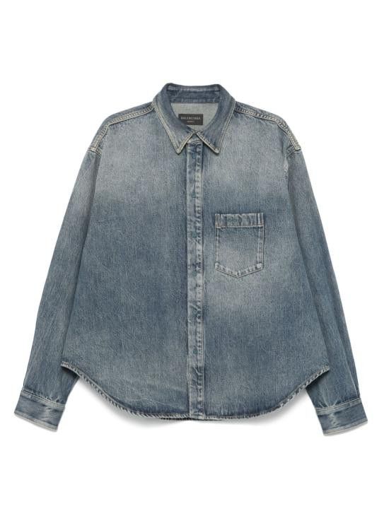 Balenciaga BALENCIAGA Women Shirts 783691 THW254245 Blue Size XS / US 0-2 / IT 36-38 - 1 Thumbnail