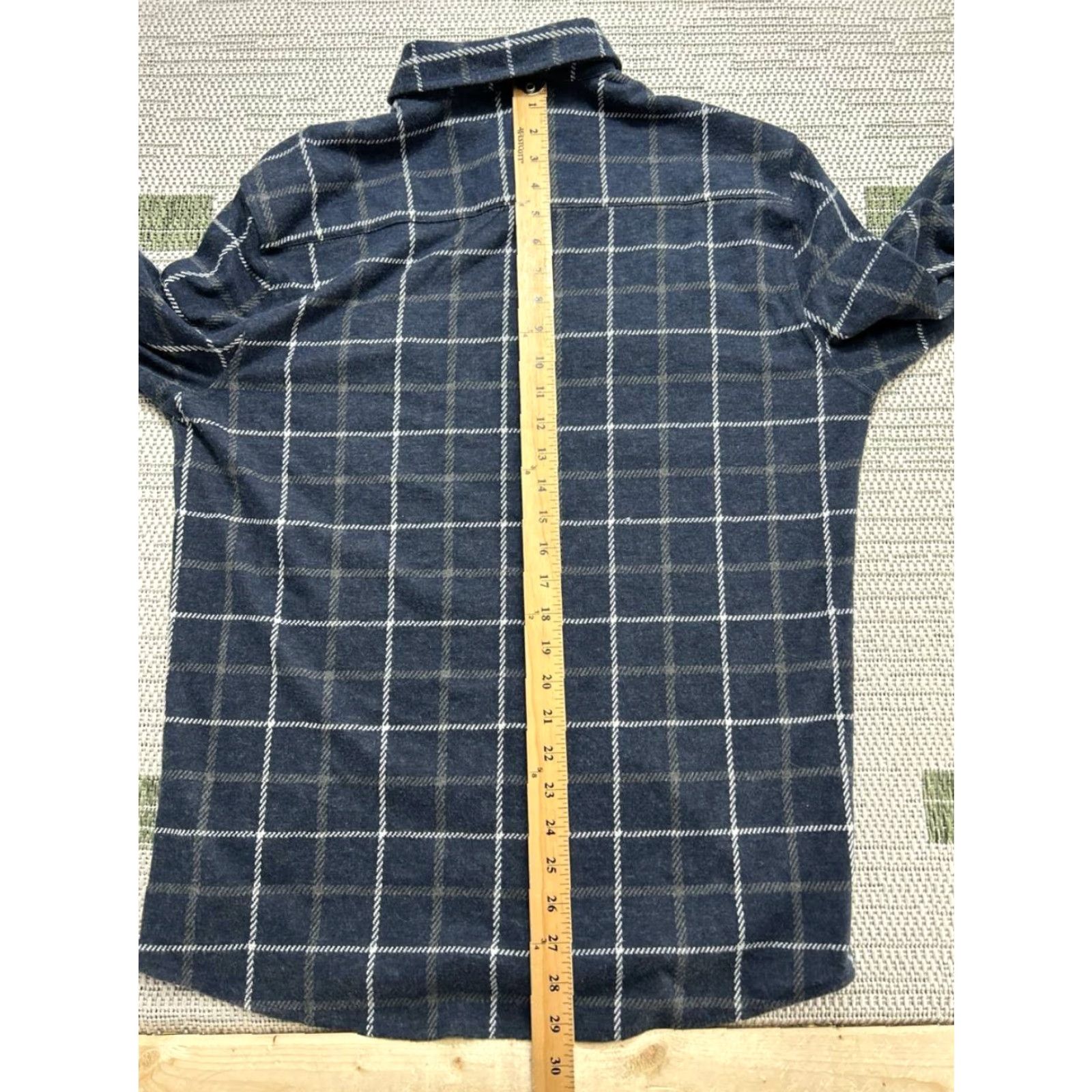 Faherty Faherty Legend Flannel Shirt Mens Large Blue White Button Up Size US L / EU 52-54 / 3 - 7 Thumbnail