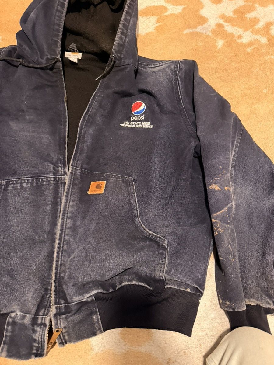 Carhartt Carhartt J25 MOT Pepsi Blue Navy Active Hooded Jacket Large Size US L / EU 52-54 / 3 - 2 Thumbnail